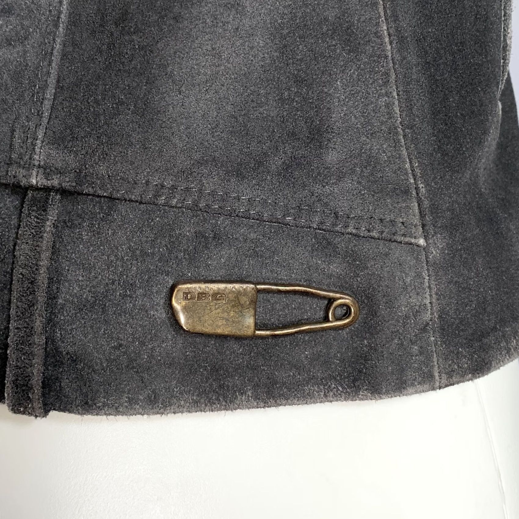 Diesel DIESEL Biker Vest Grey Distressed Calf Leather L Men Vest Size US L / EU 52-54 / 3 - 5 Thumbnail