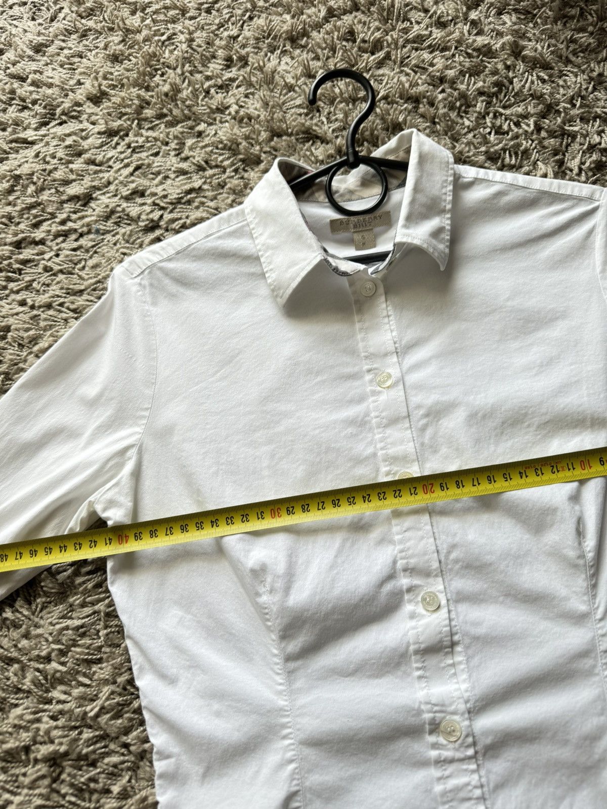 Burberry White classic shirt Burberry Nova Check original luxury item Size S / US 4 / IT 40 - 4 Thumbnail