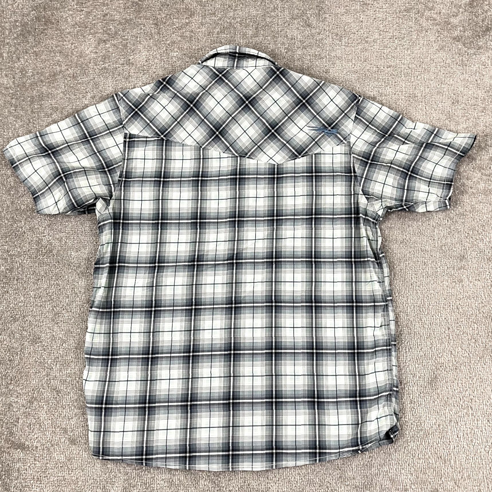 SITKA SITKA Gear Shirt Mens Large Blue Plaid Open Range Snap Up Hunting Short Sleeve Shirt Size US L / EU 52-54 / 3 - 6 Thumbnail