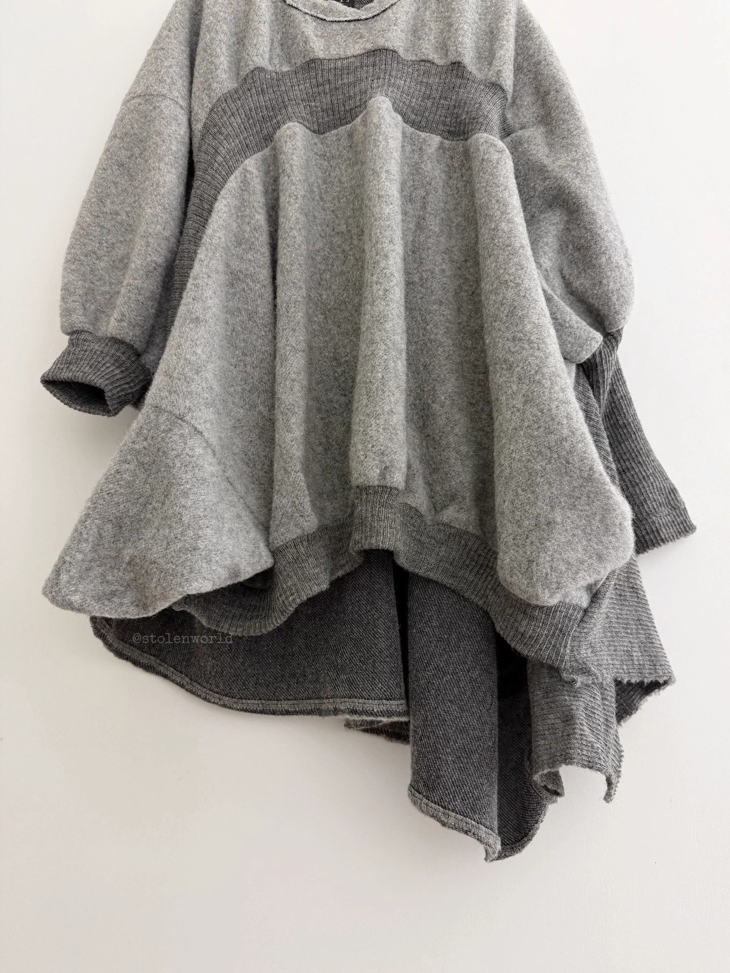 Y's Y's Irregular Paneled Fluffy Wool Top F Size M / US 6-8 / IT 42-44 - 4 Thumbnail