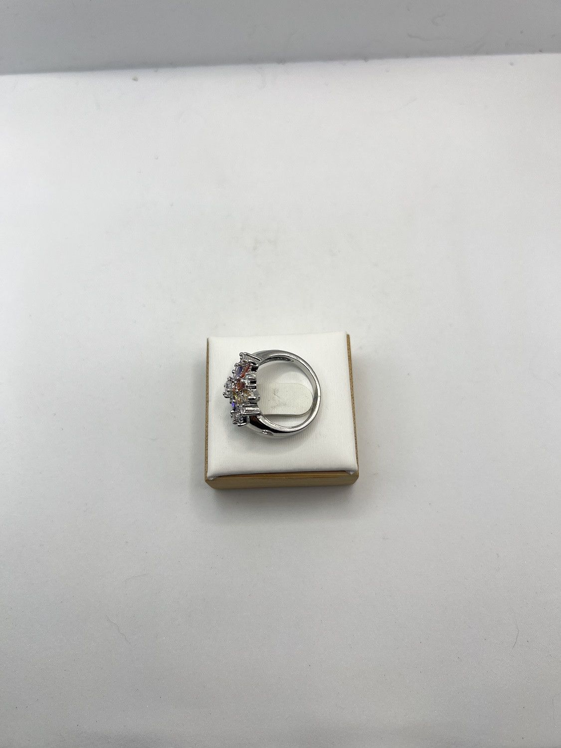 Jewelry Rainbow Czs Flower Silver Ring - Size 7 Size ONE SIZE - 3 Thumbnail