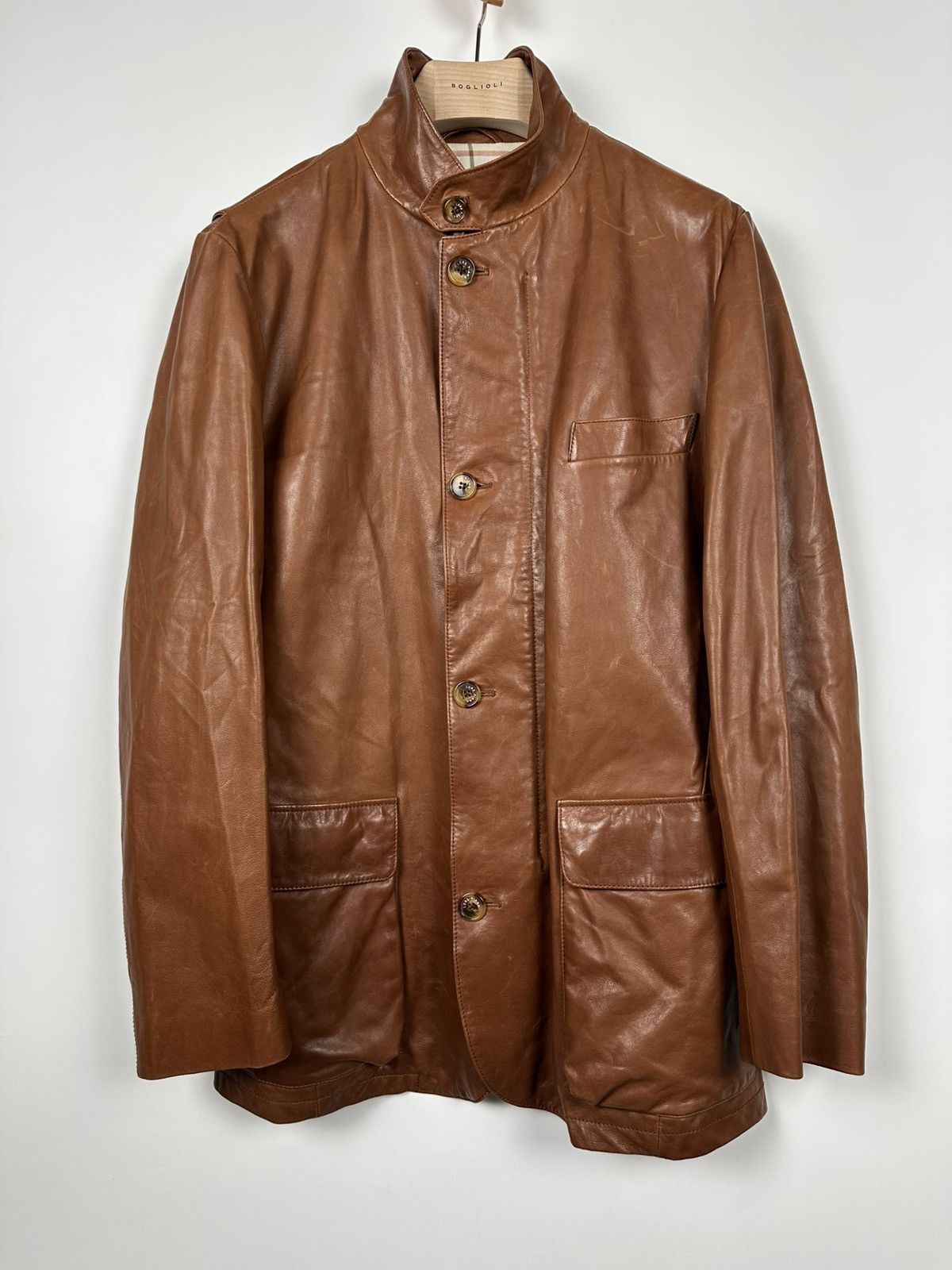 Loro Piana Loro Piana Brown Leather Jacket Size US M / EU 48-50 / 2 - 3 Thumbnail