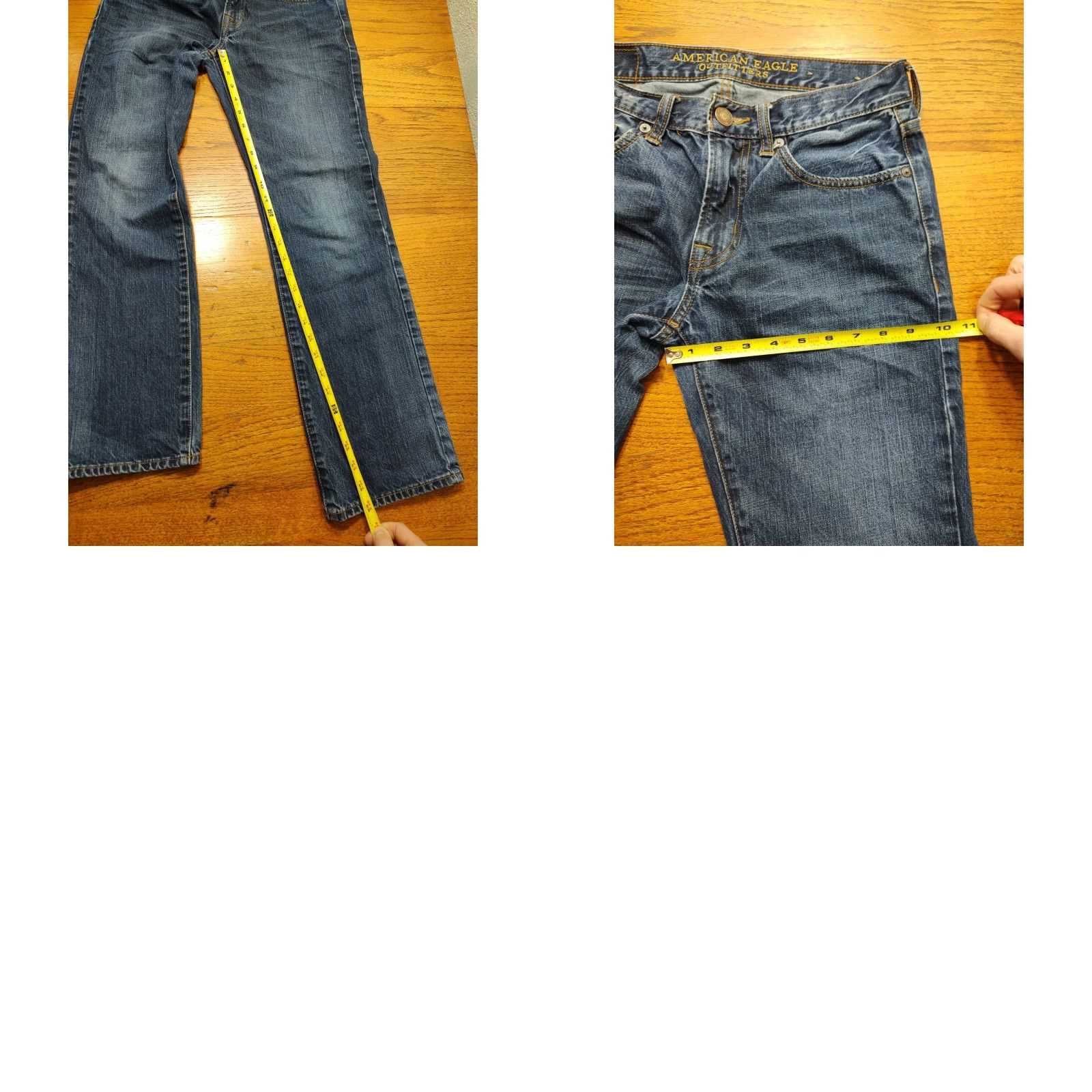American Eagle Outfitters VINTAGE American Eagle Mens Jeans Straight 28x30 Old Style Denim Blue Size US 28 / EU 44 - 9 Thumbnail