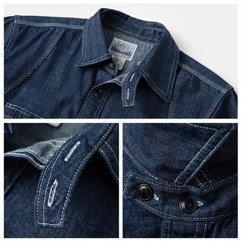 Japanese Brand Amekaji non stock flyer chambray shirt Size US M / EU 48-50 / 2 - 6 Thumbnail