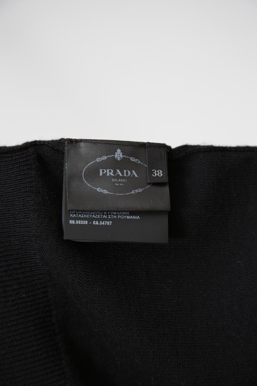 Prada Prada Knit Virgin Wool Black Cardigan Sweater Size S / US 4 / IT 40 - 6 Thumbnail