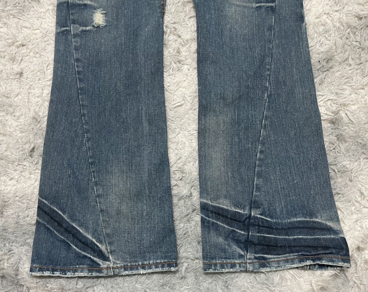 If Six Was Nine 2000s NYLUS FLARE JEANS WASHABLE DENIM RARE DESIGN Size US 30 / EU 46 - 4 Thumbnail