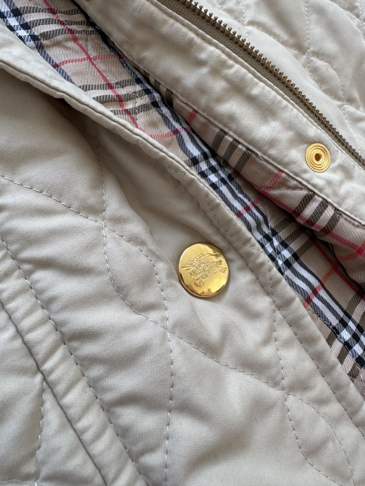 Burberry Vintage Burberrys 90s Nova Check Quilted Coat Jacket Logo Size US L / EU 52-54 / 3 - 10 Thumbnail