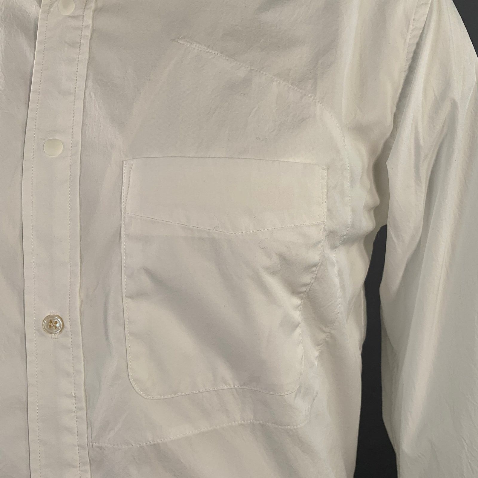 Goldwin GOLDWIN Size L White Polyester One Pocket Long Sleeve Shirt Size US L / EU 52-54 / 3 - 2 Thumbnail