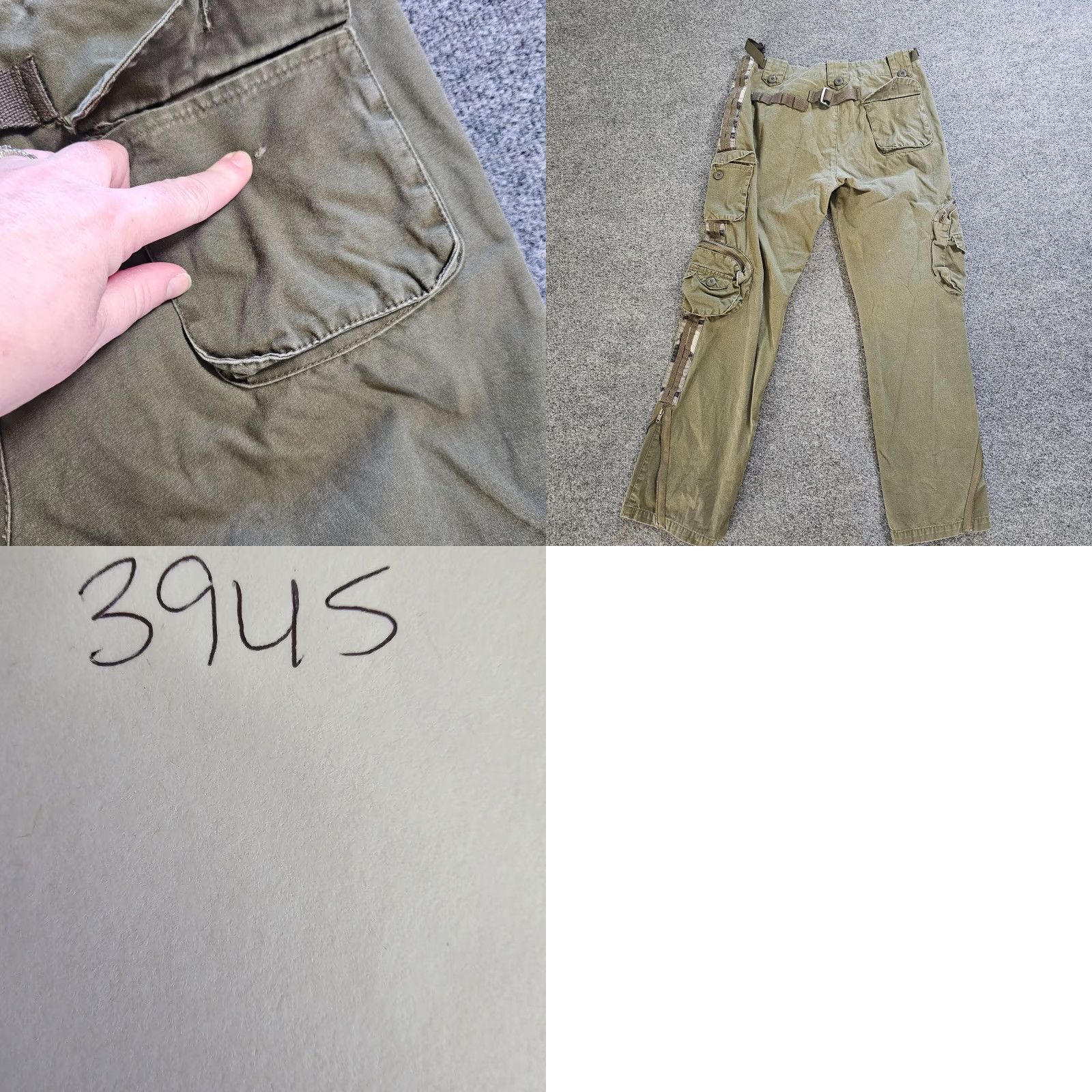Vintage Free Knight Pants Mens 31 Green Cargo Tactical Military Zippers Pockets Casual Size US 31 - 9 Thumbnail