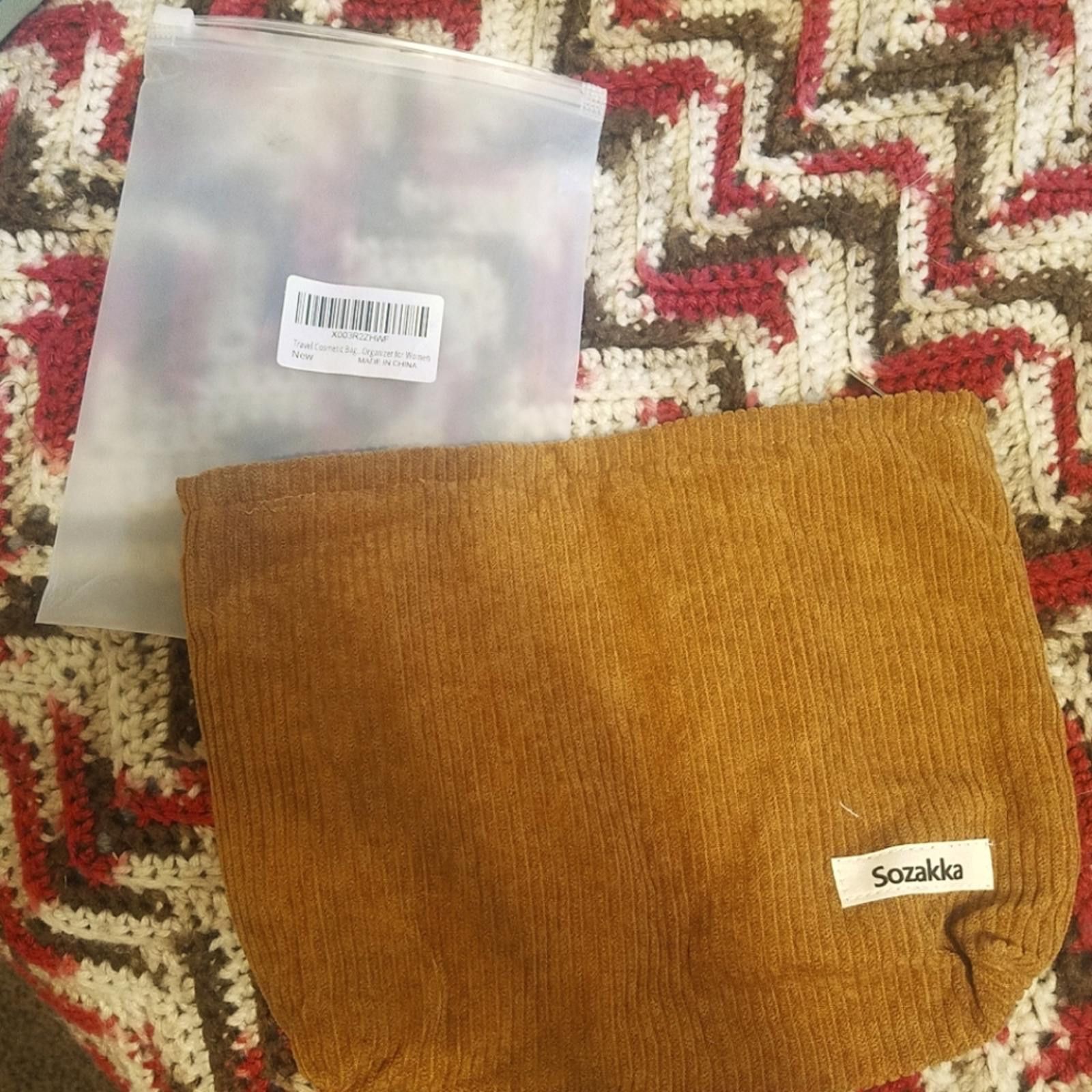 Designer Sozakka Brown Corduroy Pouch Size ONE SIZE - 1 Preview