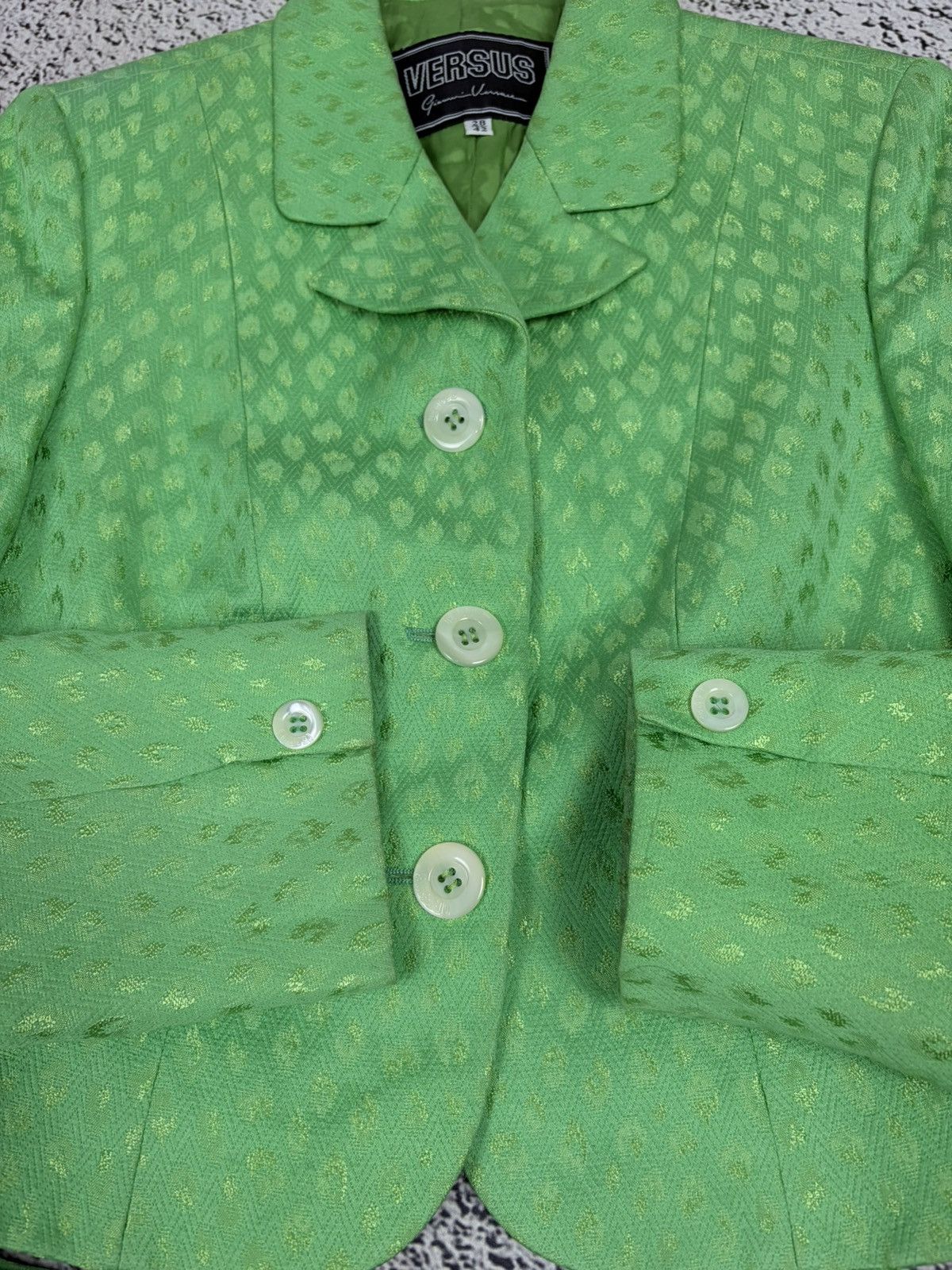 Versus Versace Vtg Versus Gianni Versace Mob Wife Skirt Suit 90s Archive Size 28" / US 6 / IT 42 - 6 Thumbnail