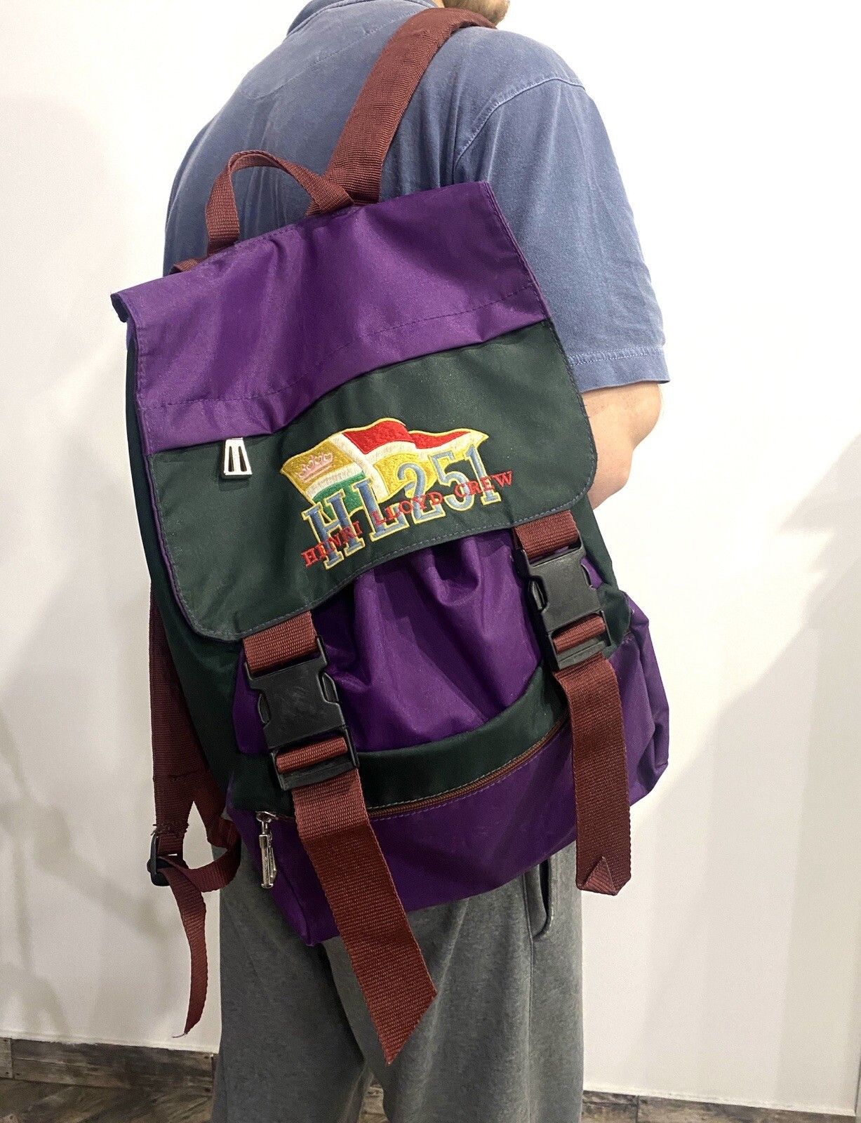 Henri Lloyd Vintage 1990s 90s Henri Lloyd Olmes Carretti Backpack Retro Size ONE SIZE - 1 Thumbnail