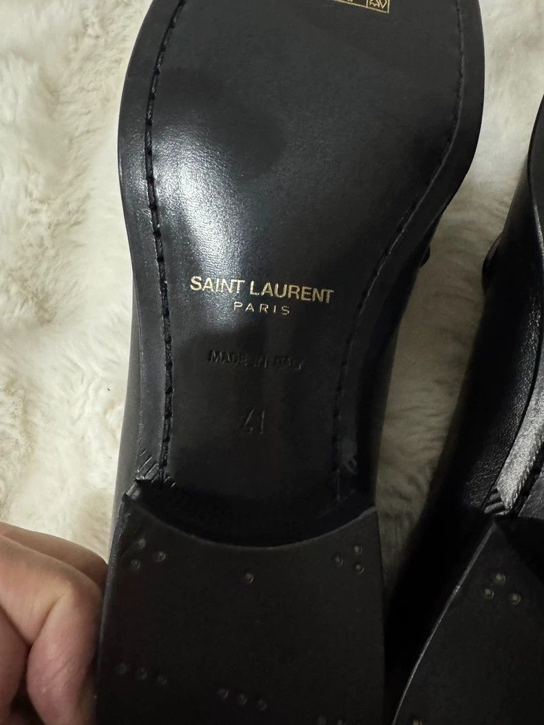 Saint Laurent Paris Saint laurent paris Black and gold loafers shoes 2506-Nexta Size US 8 / EU 41 - 3 Thumbnail
