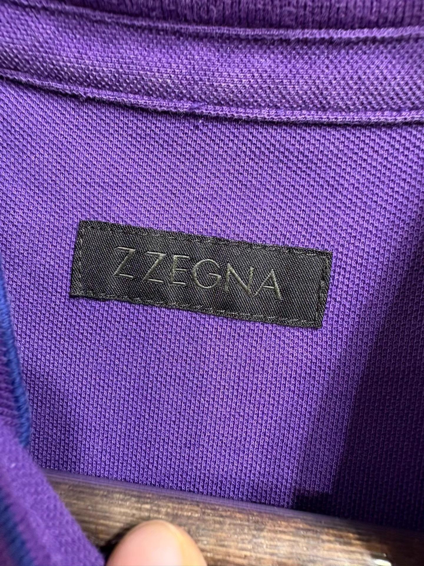 Z Zegna ZEGNA Men's Purple Short Sleeve Polo Shirt K29 Size US M / EU 48-50 / 2 - 4 Thumbnail