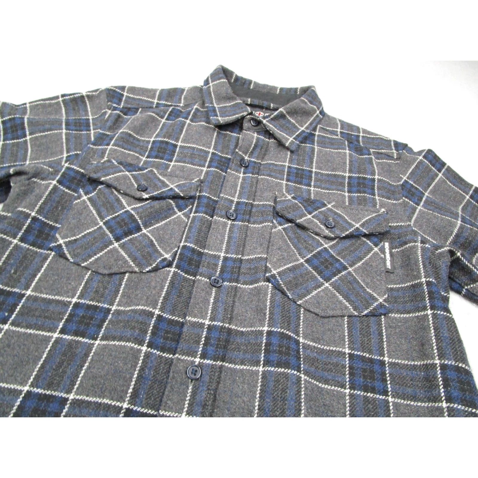 Vintage **Gray Plaid Flannel Shirt Mens Small Button Up Workwear** User: Gray Plaid Flannel Shirt Mens Small Button Up Workwear Size US S / EU 44-46 / 1 - 2 Thumbnail