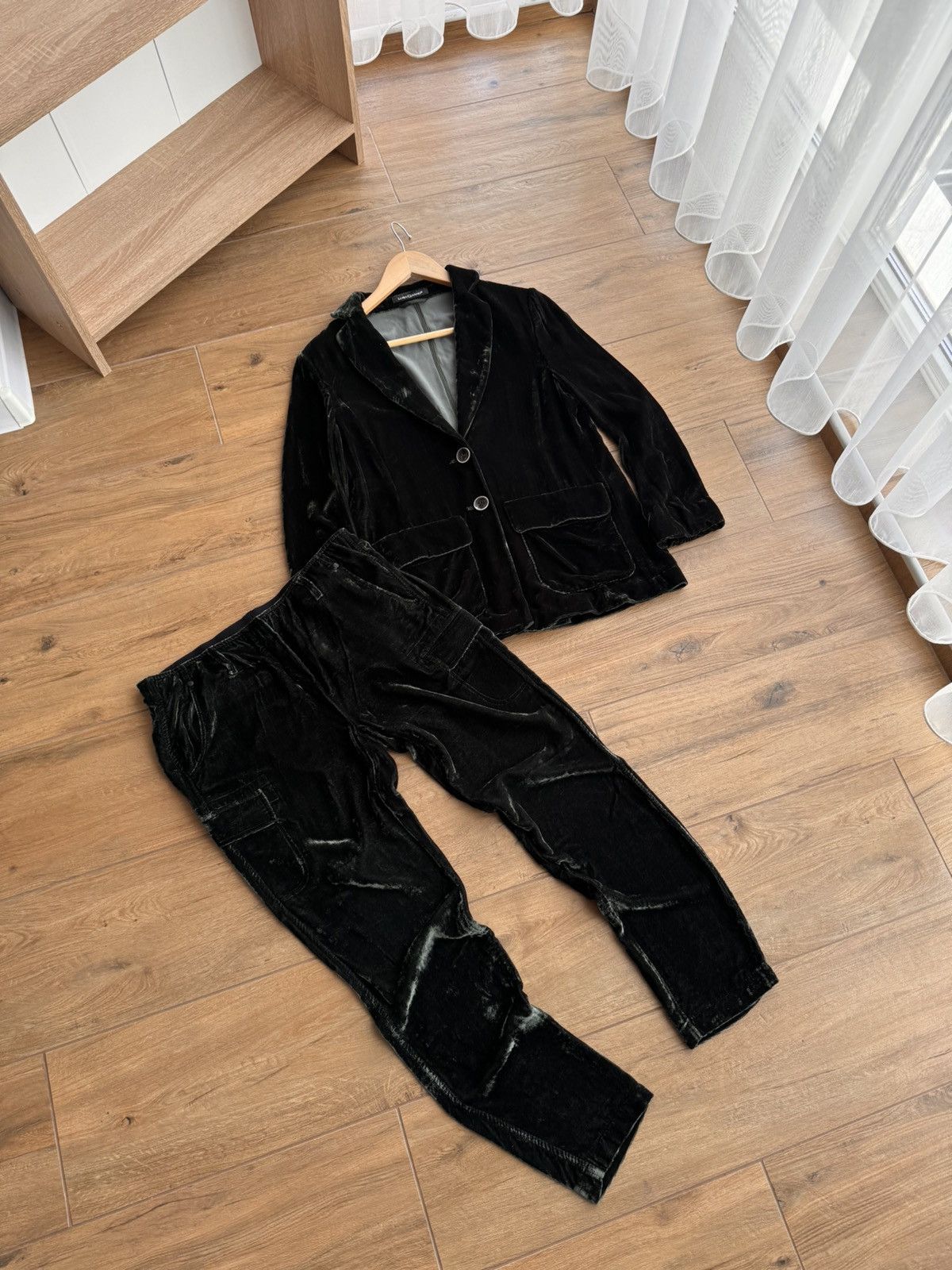 Luisa Cerano × Vintage Vintage Luisa Cerano Luxury Royal Green Velour Set Suit Size M / US 6-8 / IT 42-44 - 2 Thumbnail