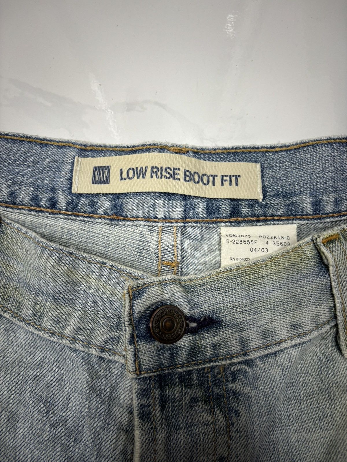 If Six Was Nine FLARE JEANS BAGGY RUSTY GAP BLUE WASH DENIM JEANS Size US 37 - 10 Thumbnail
