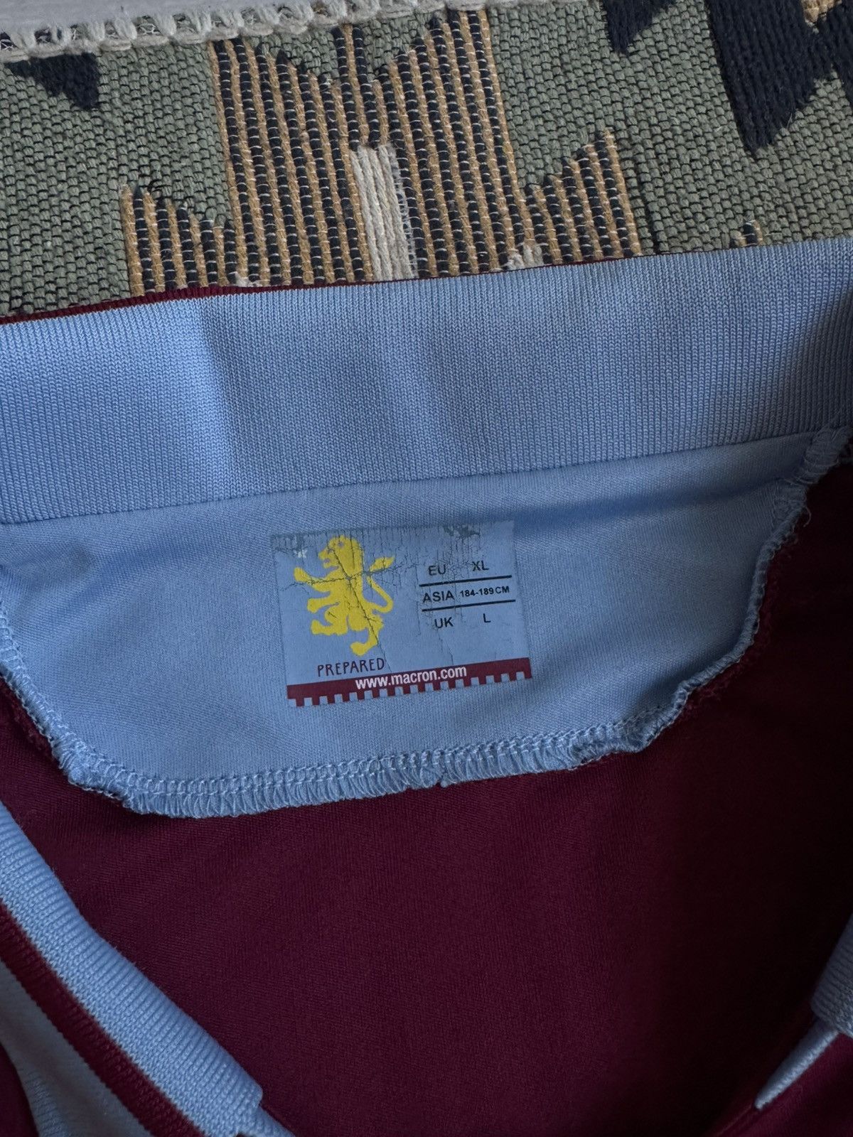 Macron Vintage Macron Aston Villa 2012/13 Soccer Blockcore Jersey Size US XL / EU 56 / 4 - 9 Thumbnail