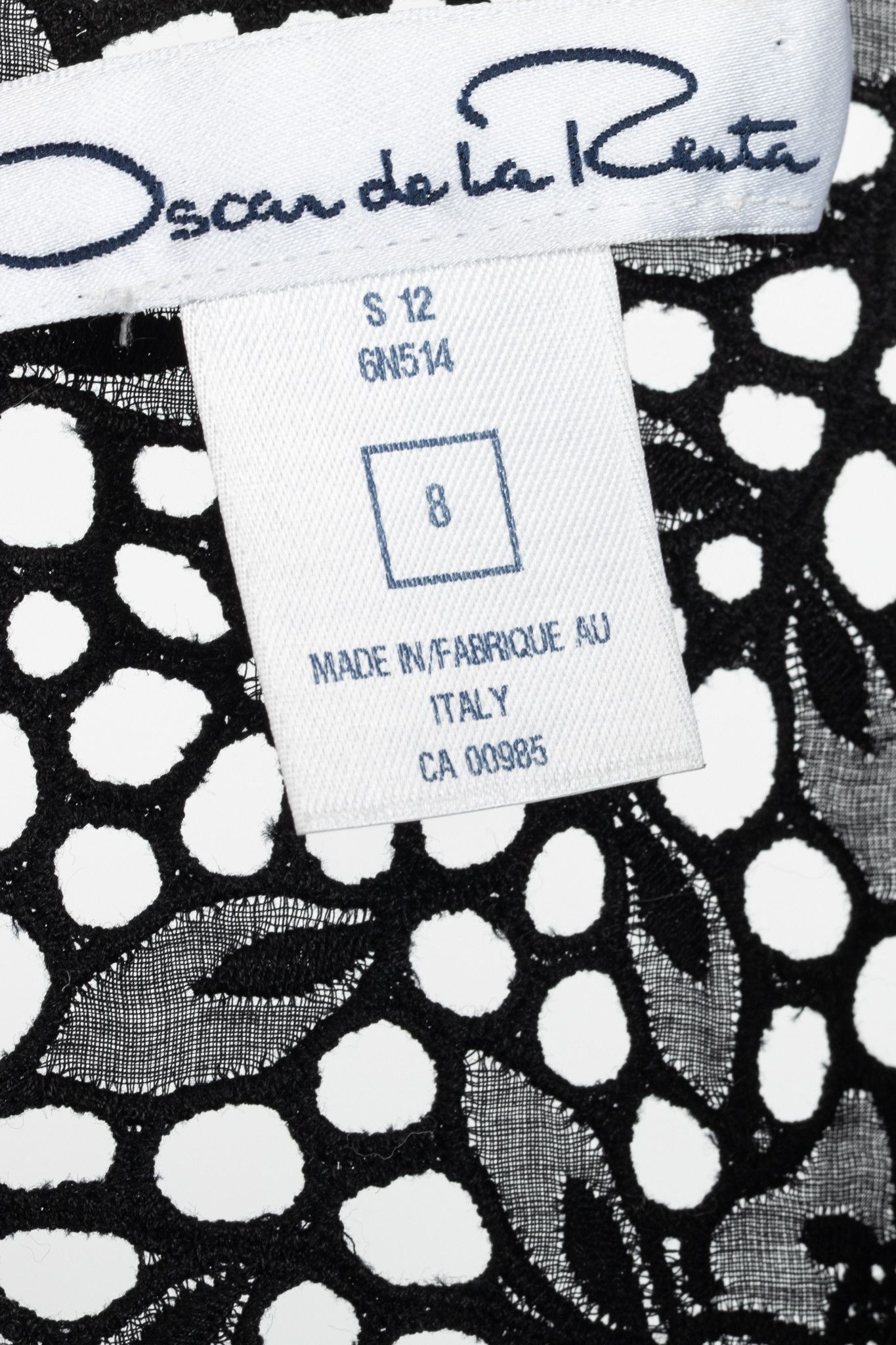 Oscar De La Renta Oscar de la Renta SS12 Runway Eyelet-Lace Ruffle Jacket Size M / US 6-8 / IT 42-44 - 9 Thumbnail
