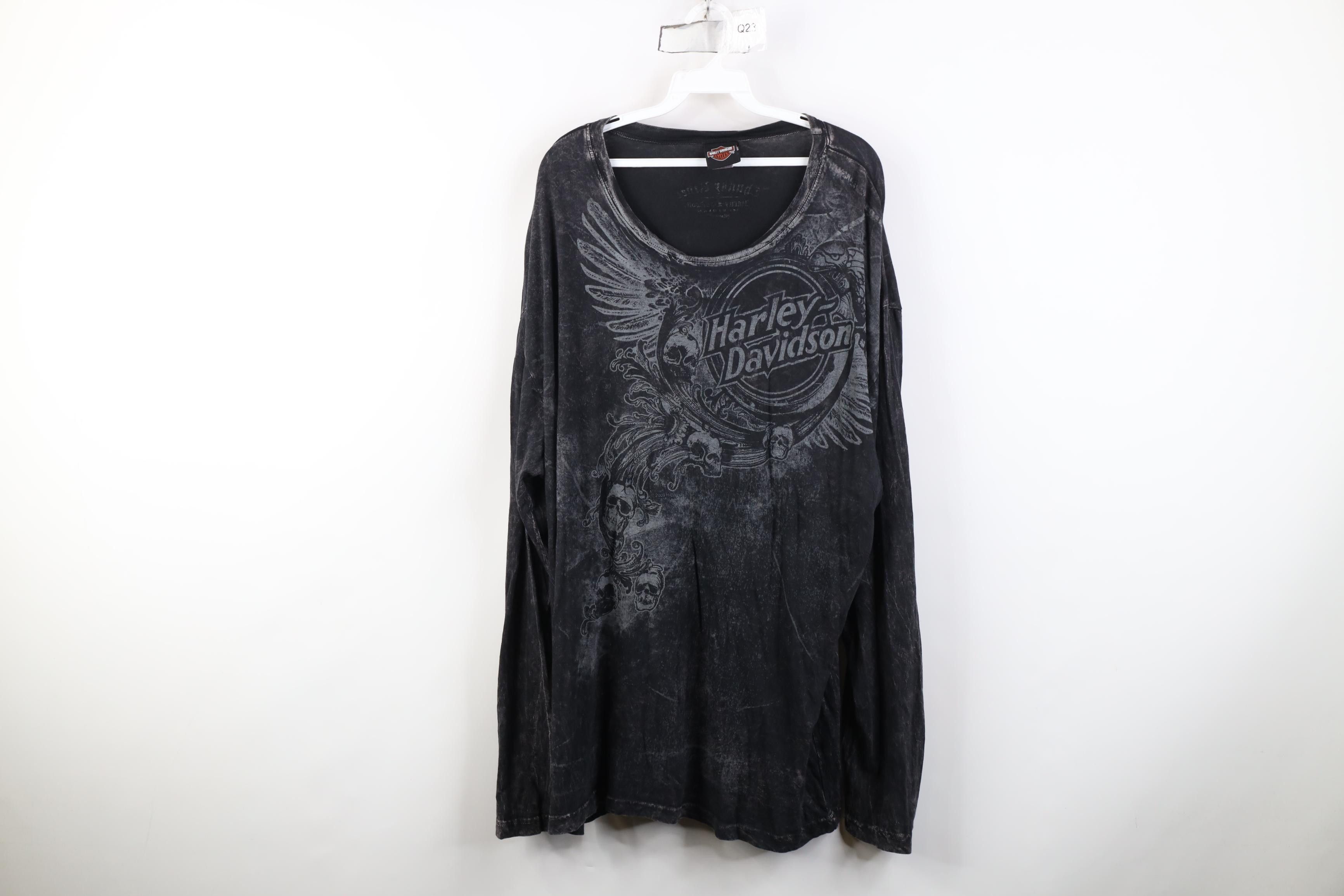 Harley Davidson Vintage Harley Davidson Skull Tribal Long Sleeve T-Shirt Size US XL / EU 56 / 4 - 1 Thumbnail