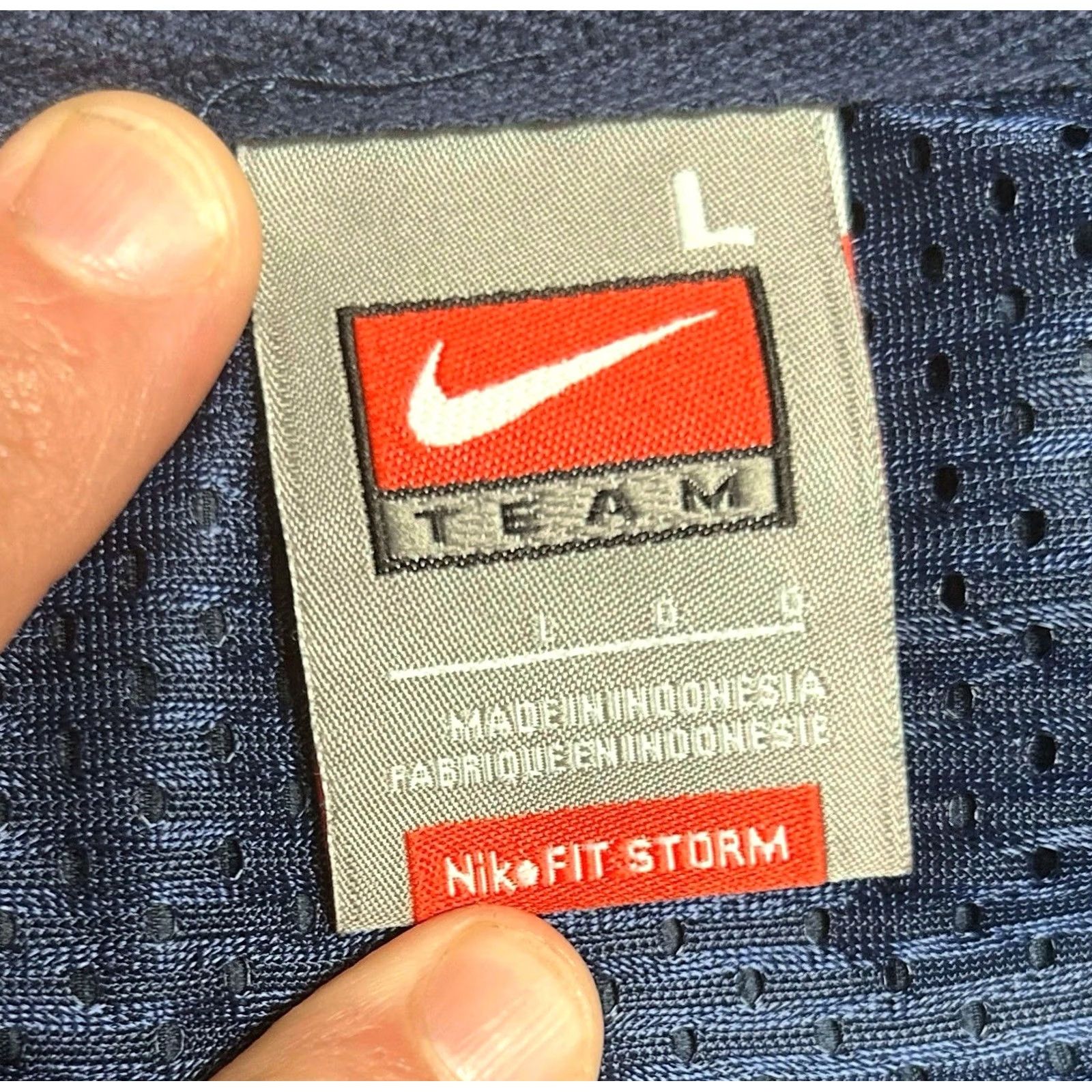 Nike Nike Team Men’s Windbreaker Full Zip Jacket Sz Large Nike Fit Storm Blue White Mens Regular Jacket Size US L / EU 52-54 / 3 - 5 Thumbnail