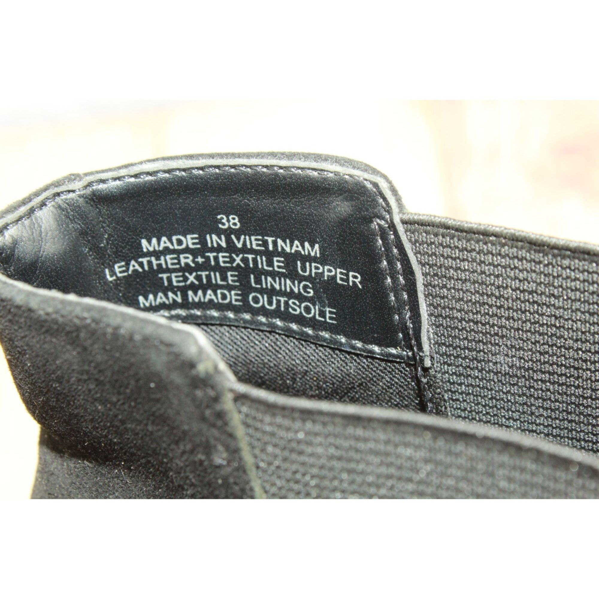 Kurt Geiger Kurt Geiger Black Suede Chelsea Platform Heel Boots Size US 7.5 / IT 37.5 - 8 Thumbnail