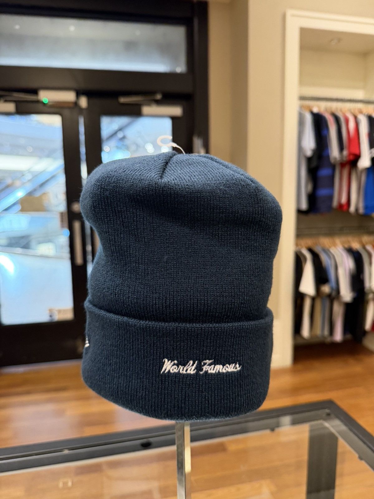 Supreme Supreme x New Era Cross Box Logo Beanie - Navy Size ONE SIZE - 2 Thumbnail