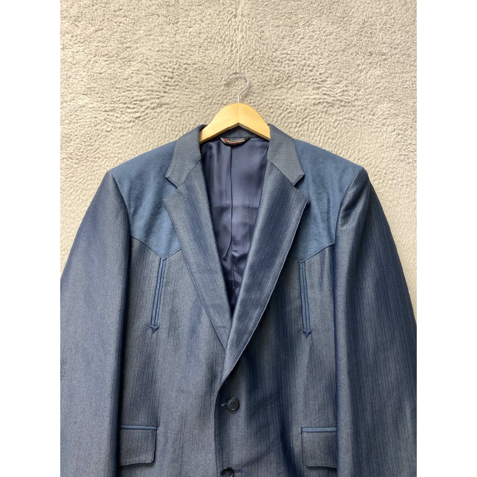 Shepler’s Men’s Blue Western Blazer Jacket Sz 42R