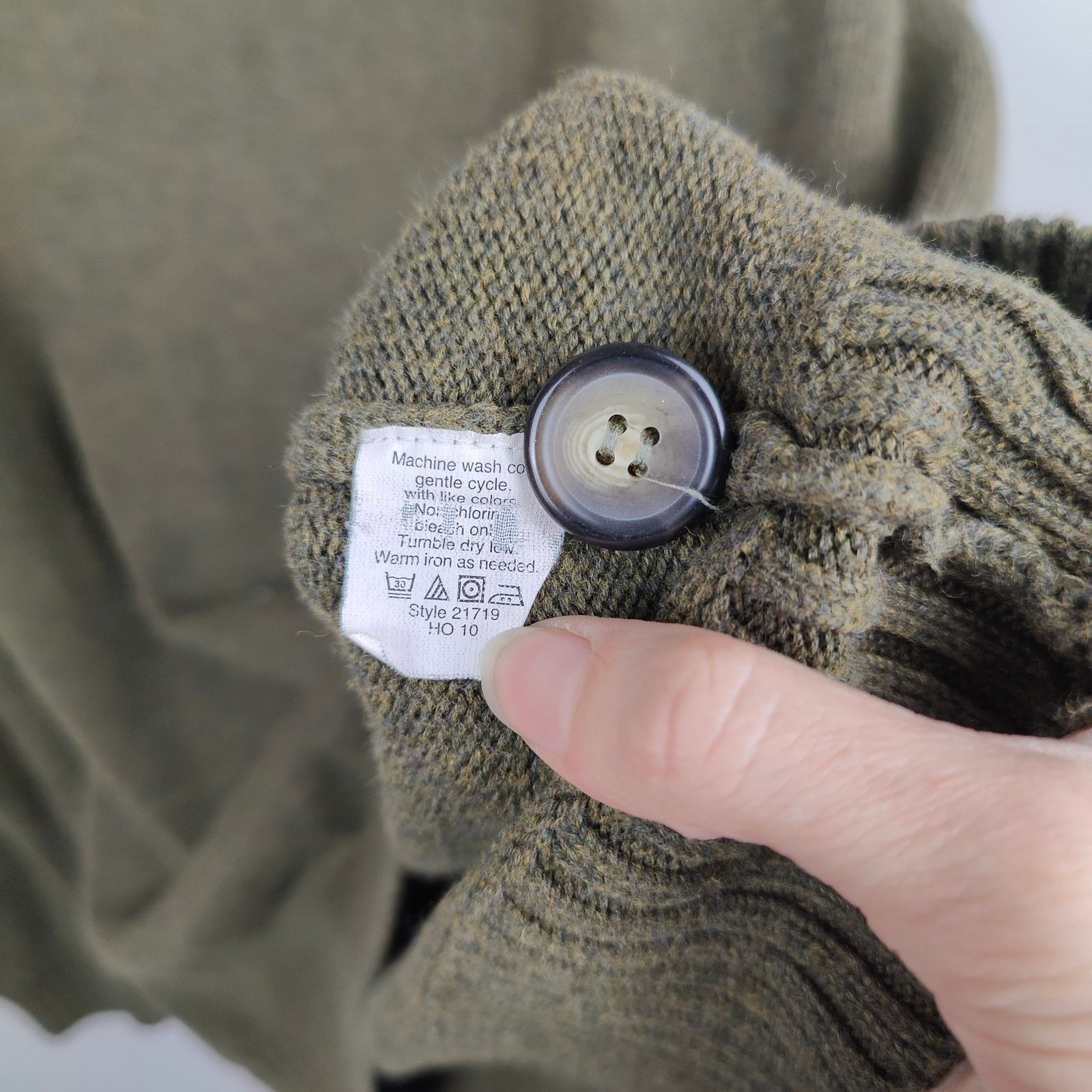 J.Crew J Crew Knit Henley Sweater Mens Large Olive Green Size US L / EU 52-54 / 3 - 4 Thumbnail