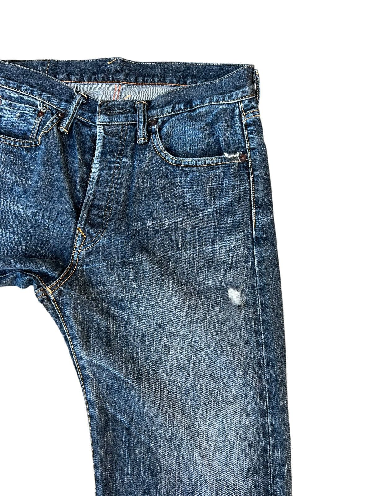 45rpm Vintage 45rpm Distressed Fade Denim Selvedge Jeans Size US 30 / EU 46 - 10 Thumbnail