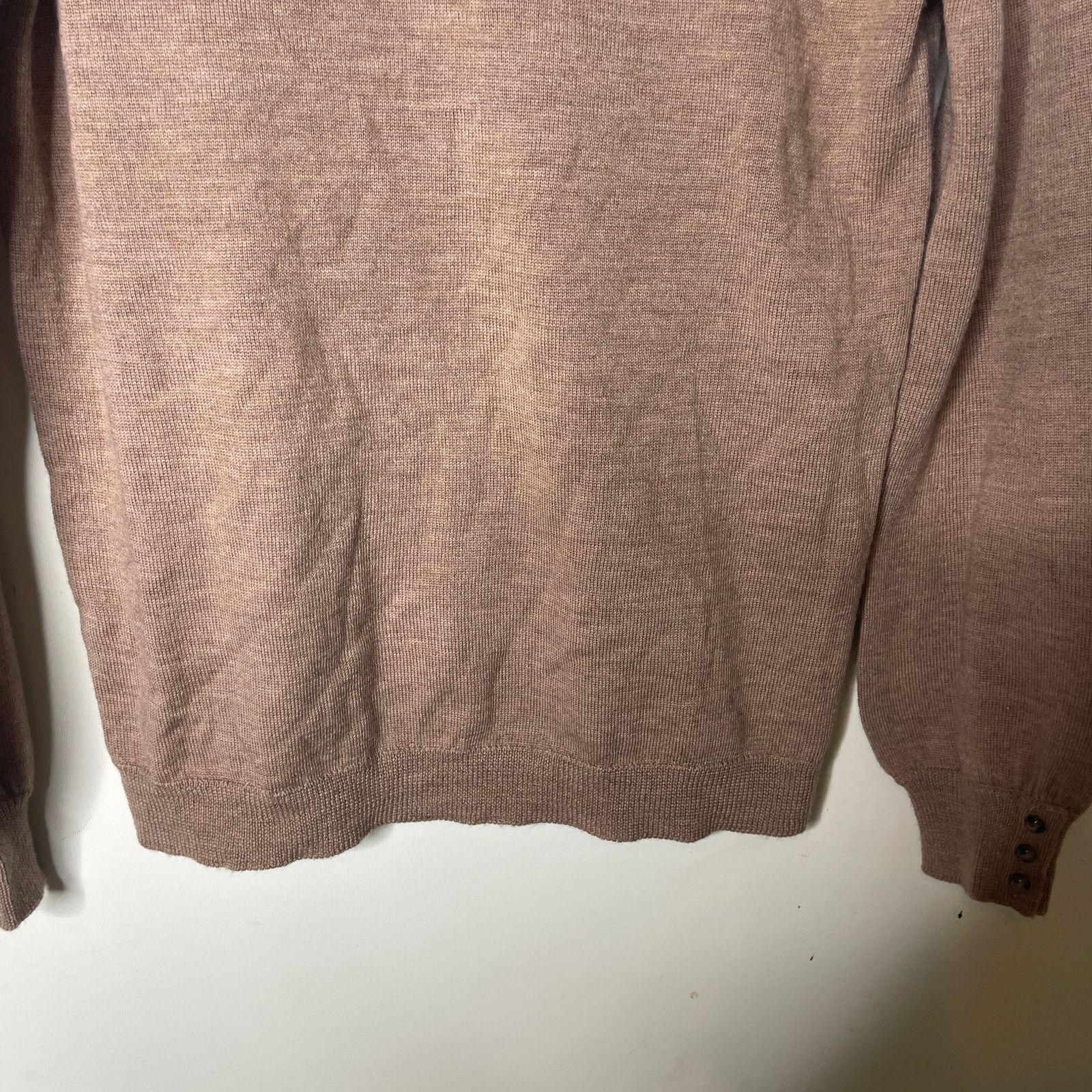 Sezane Sezane Eduardo camel merino wool jumper white lace collar XS Size XS / US 0-2 / IT 36-38 - 7 Thumbnail