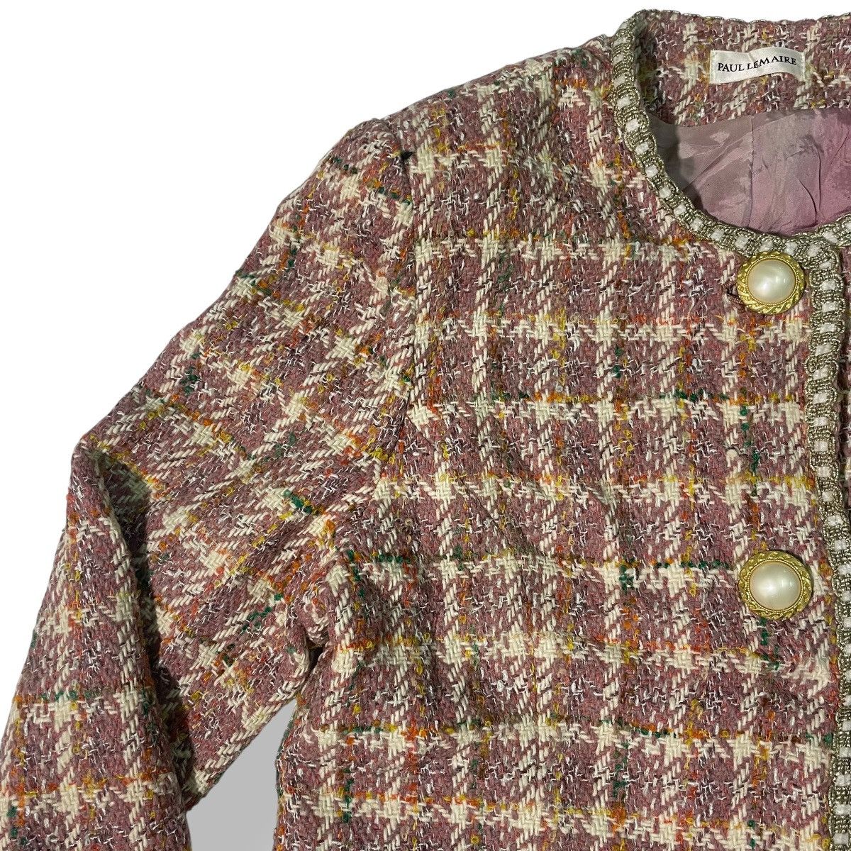 Christophe Lemaire Paul Lemaire Cropped Knitted Tweed Jacket Women Size XS / US 0-2 / IT 36-38 - 7 Thumbnail