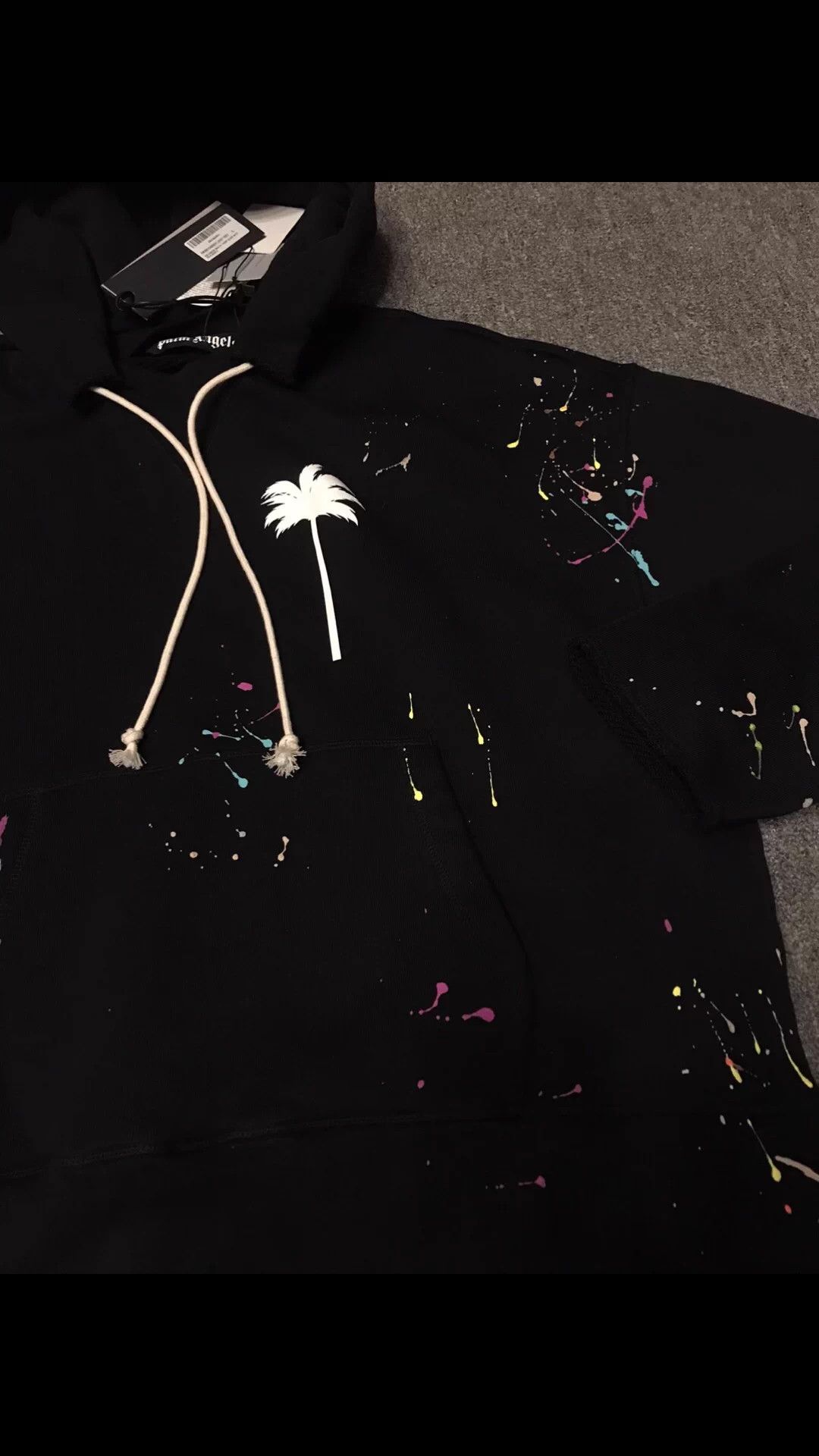 Palm Angels Palm Angels Paint Splatter Hoodie Palm Tree L Size US L / EU 52-54 / 3 - 5 Thumbnail