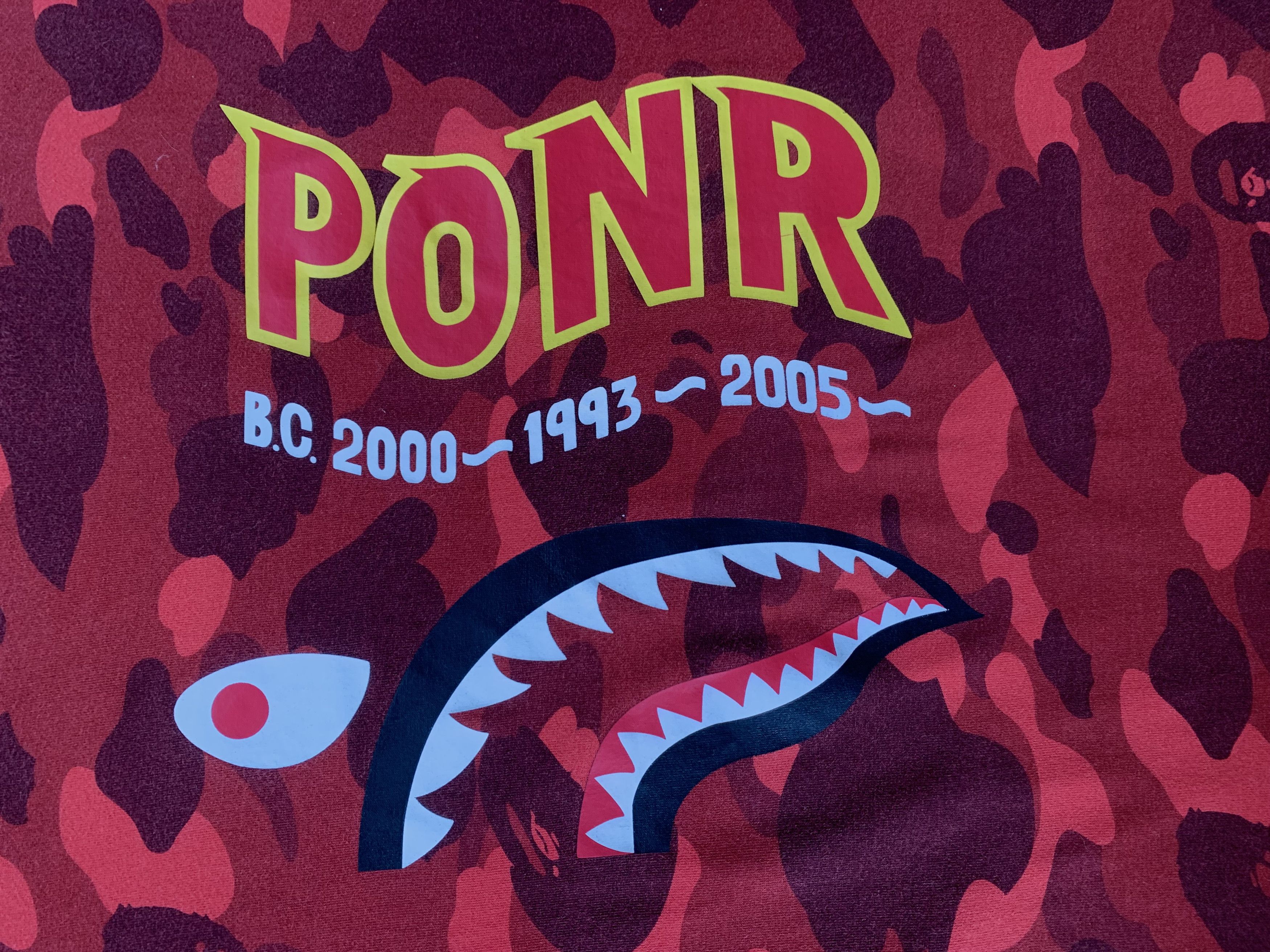 Bape Rare A Bathing Ape Camouflage Shark Craphic T Shirt Size US XL / EU 56 / 4 - 4 Thumbnail