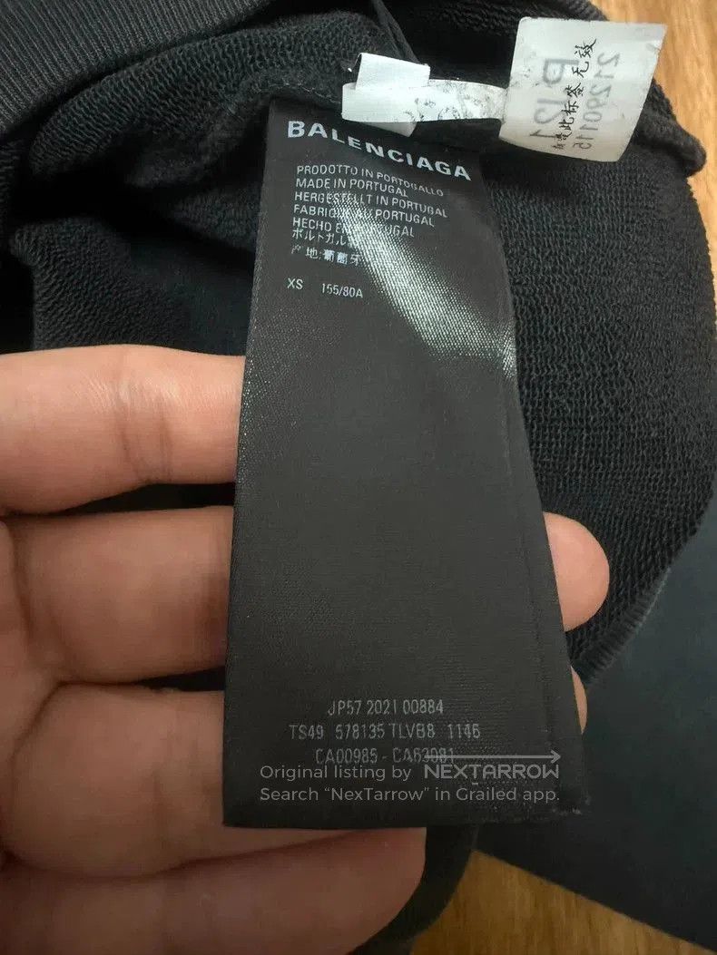 Balenciaga Balenciaga Black Gray Logo Embroidered Hoodie. Size US XS / EU 42 / 0 - 5 Thumbnail