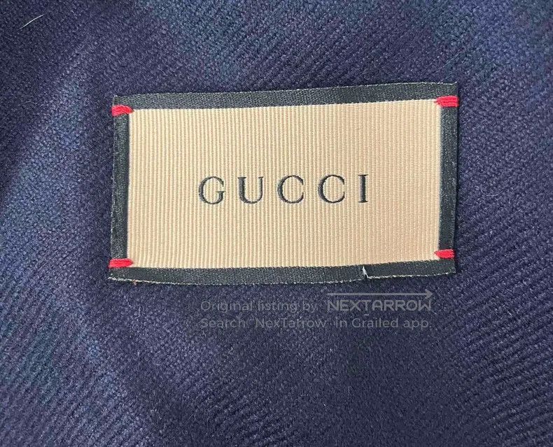 Gucci Gucci Dark blue gold buckle pocket embroidered logo armban Size US L / EU 52-54 / 3 - 4 Thumbnail