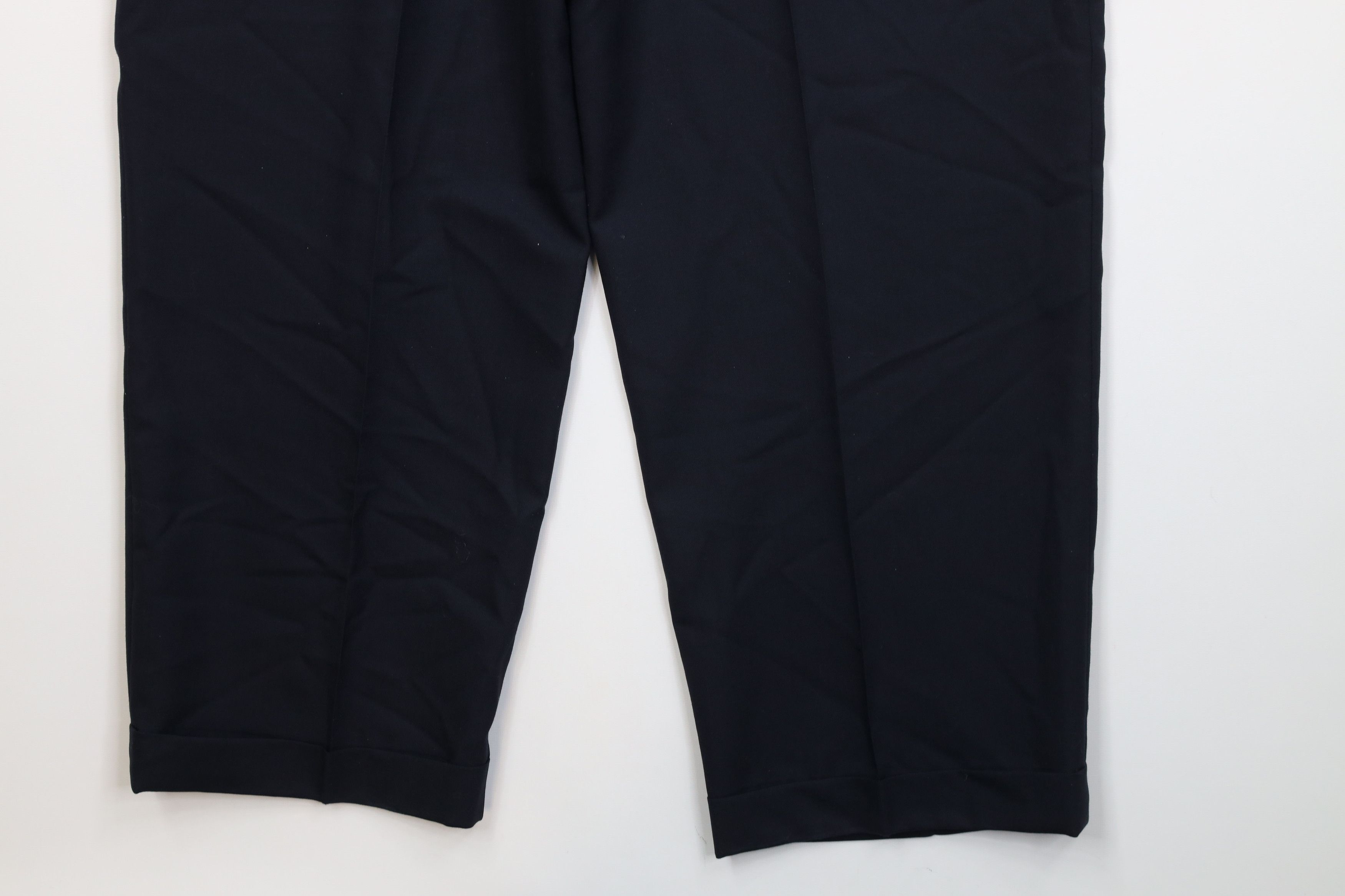 Vintage Vintage 90s Streetwear Wool Knit Wide Leg Chino Pants Blue Size US 38 / EU 54 - 13 Thumbnail