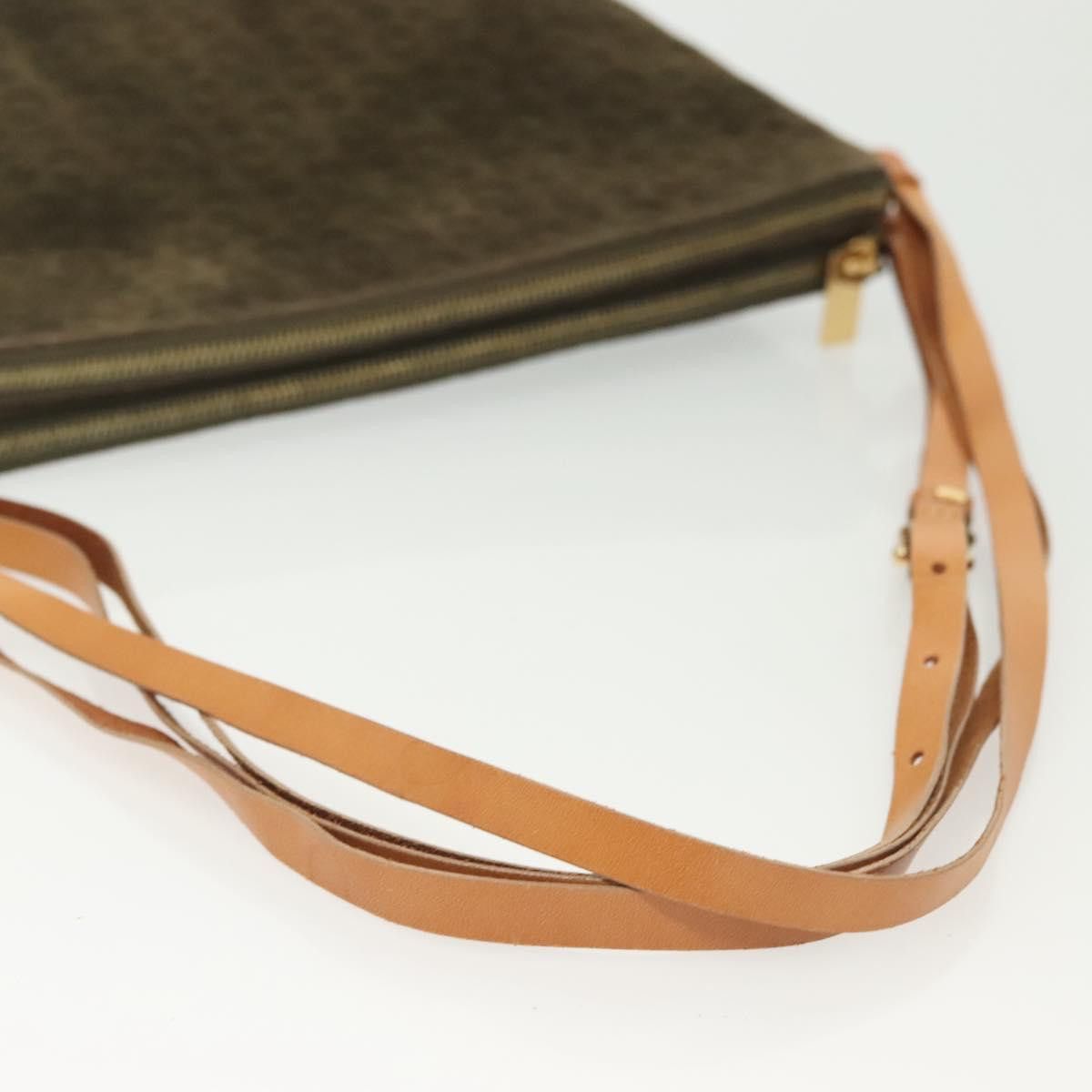 Celine CELINE C Macadam Canvas Shoulder Bag Suede Brown Gold Size ONE SIZE - 7 Thumbnail