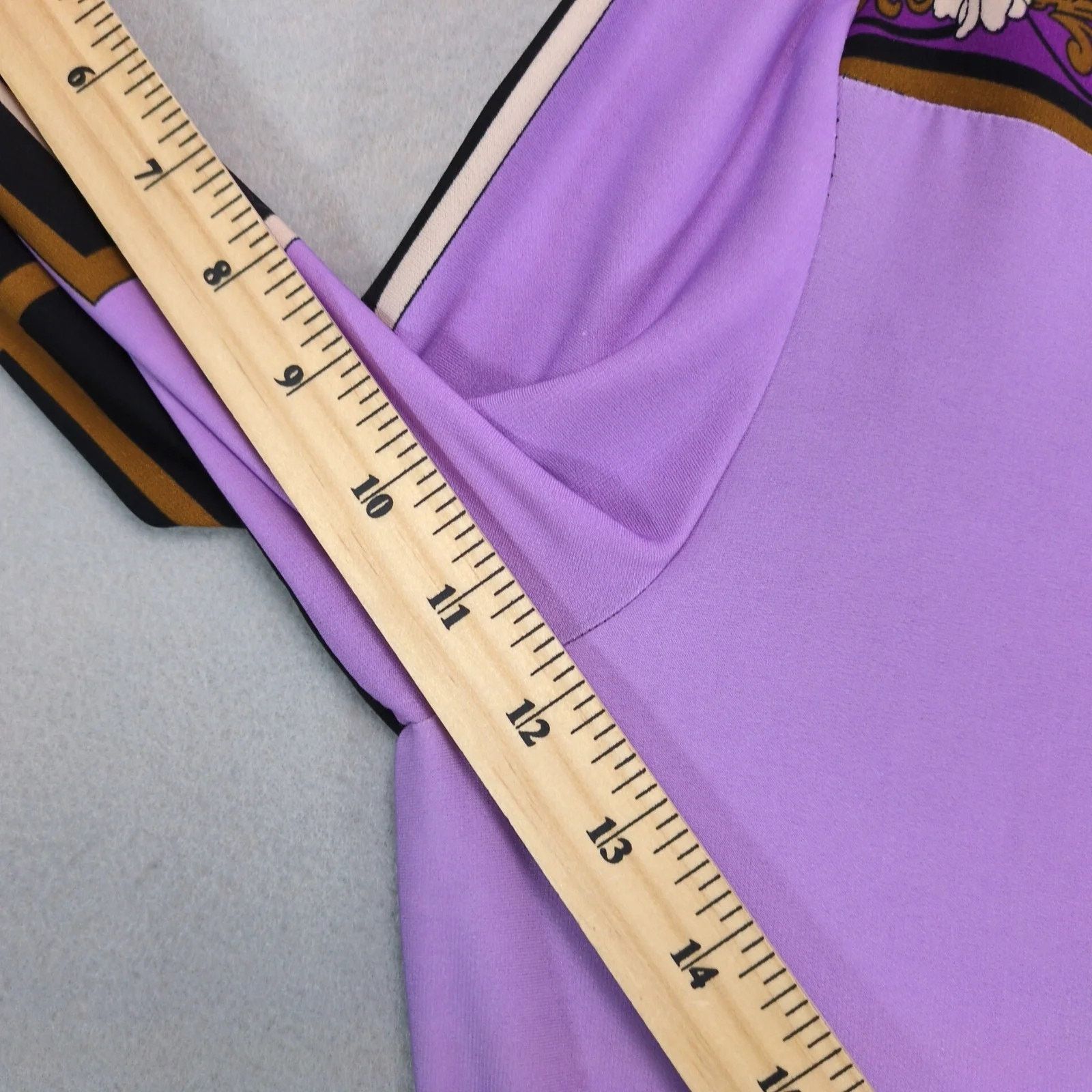 Donna Morgan Jin by Donna Morgan Purple Asian Motif A-Line Dress Sz 10 Size L / US 10 / IT 46 - 5 Thumbnail