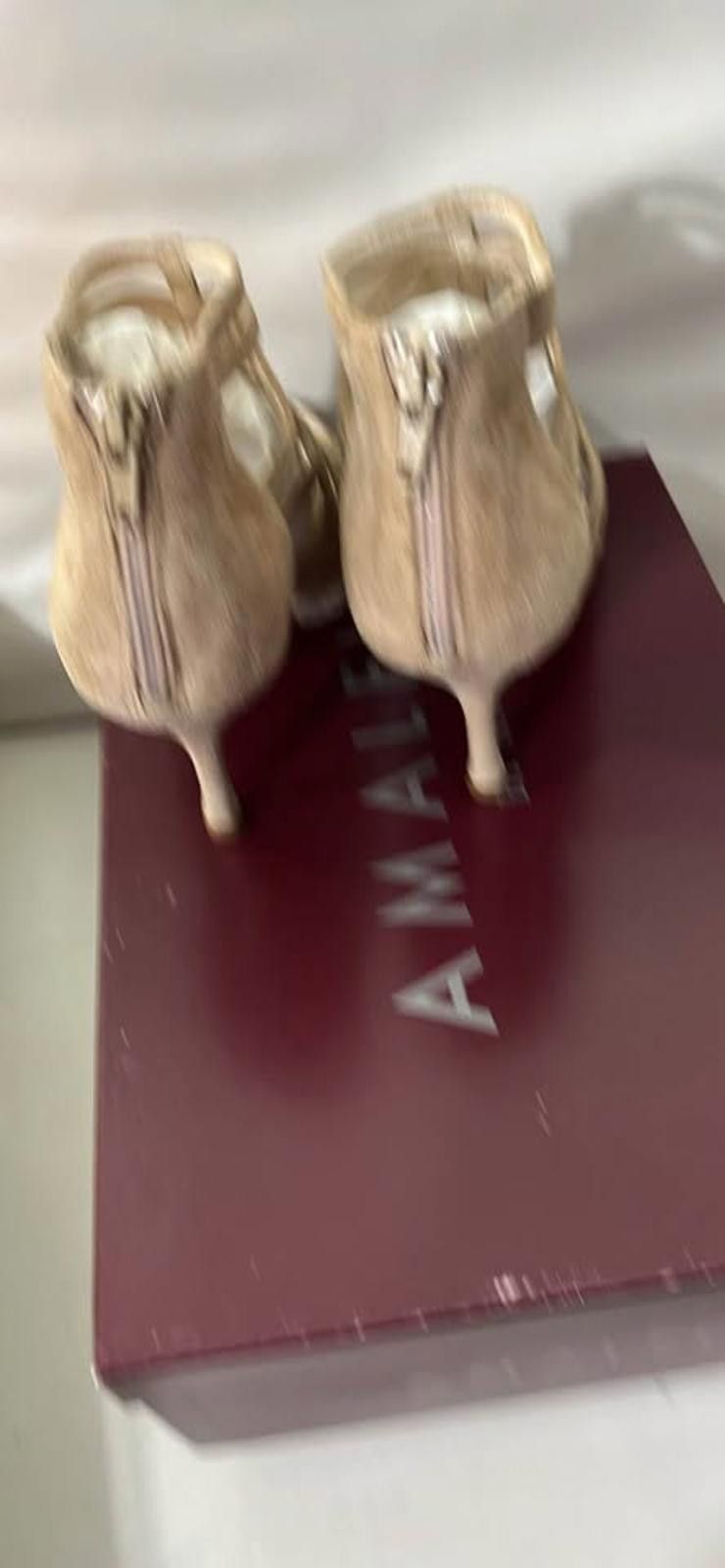 Other Amalfi Beige Strappy High Heel Sandals Size US 7 / IT 37 - 3 Thumbnail
