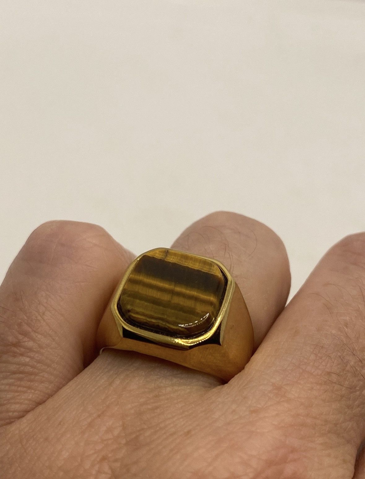 Vintage Vintage Tiger eye gold ring Size ONE SIZE - 5 Thumbnail