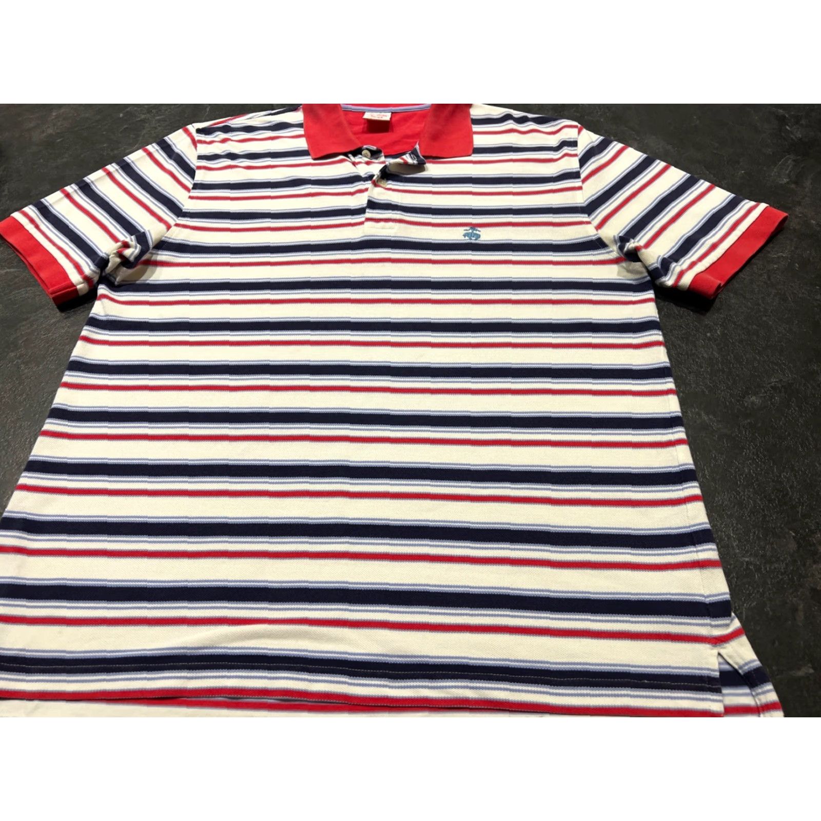 Brooks Brothers Brooks Brothers 1818 Performance Polo Shirt L Multicolor Stripe Cotton Short Sleeve Knit Regular Men Mens Polo Size US L / EU 52-54 / 3 - 2 Thumbnail