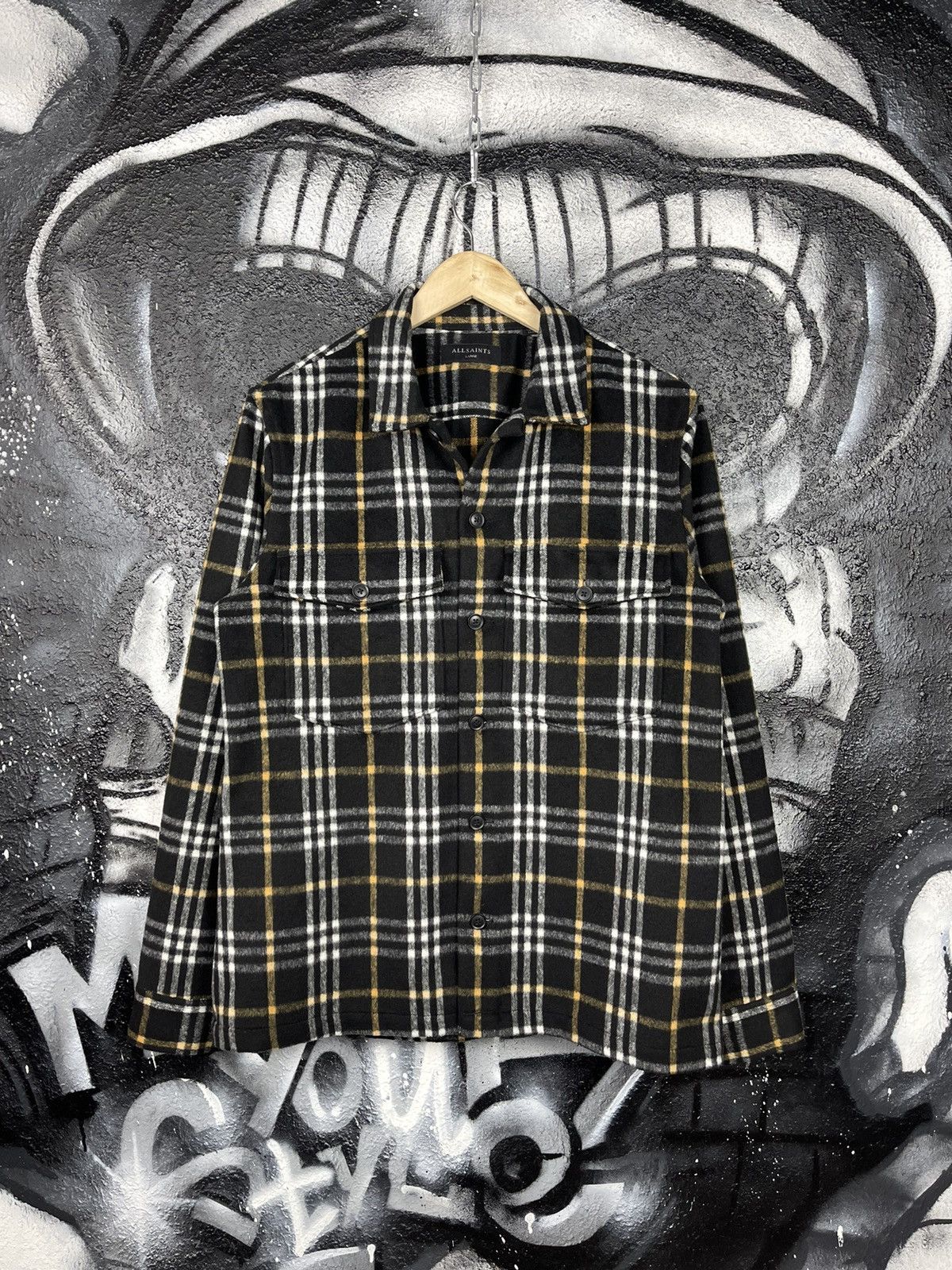 Allsaints × Flannel Allsaints Berthhold Shirt Button Up Men’s Size L Size US L / EU 52-54 / 3 - 2 Thumbnail
