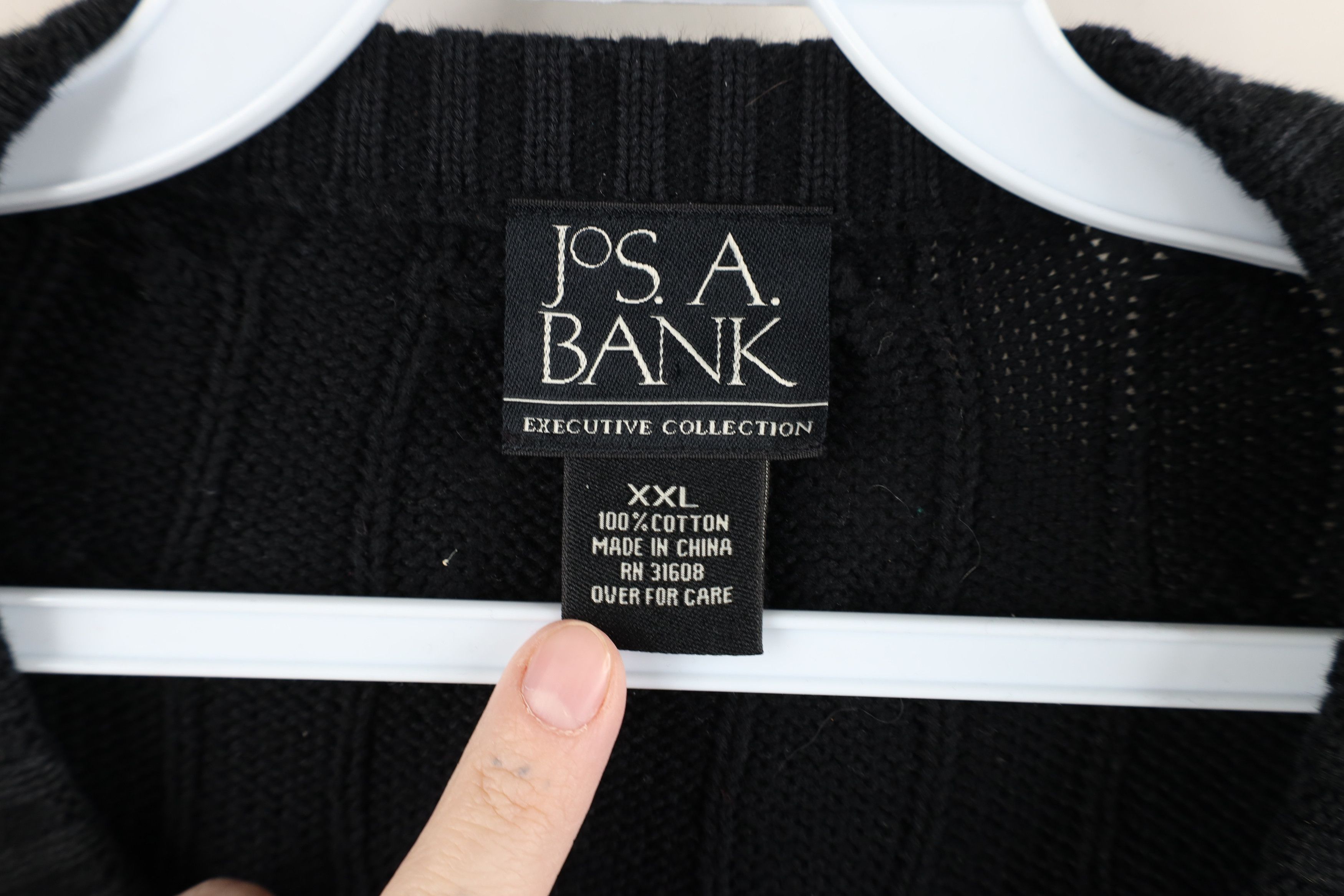 Vintage Vintage 90s Y2K Streetwear Cotton Cable Knit Sweater Black Size XXL / US 16-18 / IT 52-54 - 7 Thumbnail