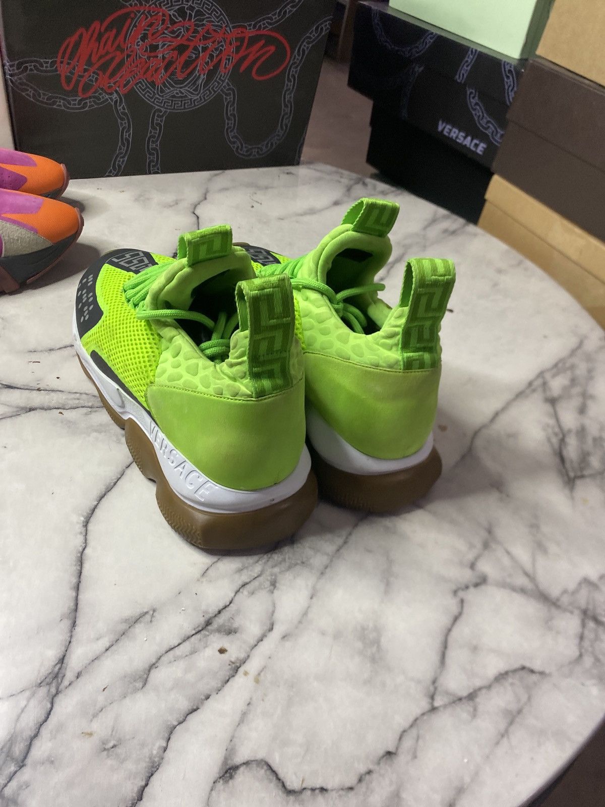 Versace Versace chain react neon green Size US 10 / EU 43 - 6 Thumbnail