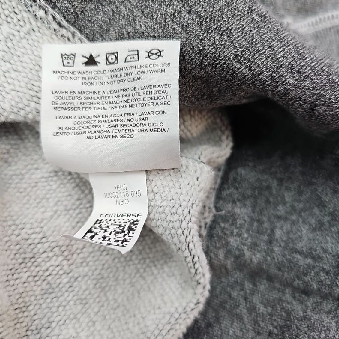 Converse Converse Shirt Men XL Grey Long Sleeve Sweatshirt Logo Over Stitch Pull Over Size US XL / EU 56 / 4 - 5 Thumbnail