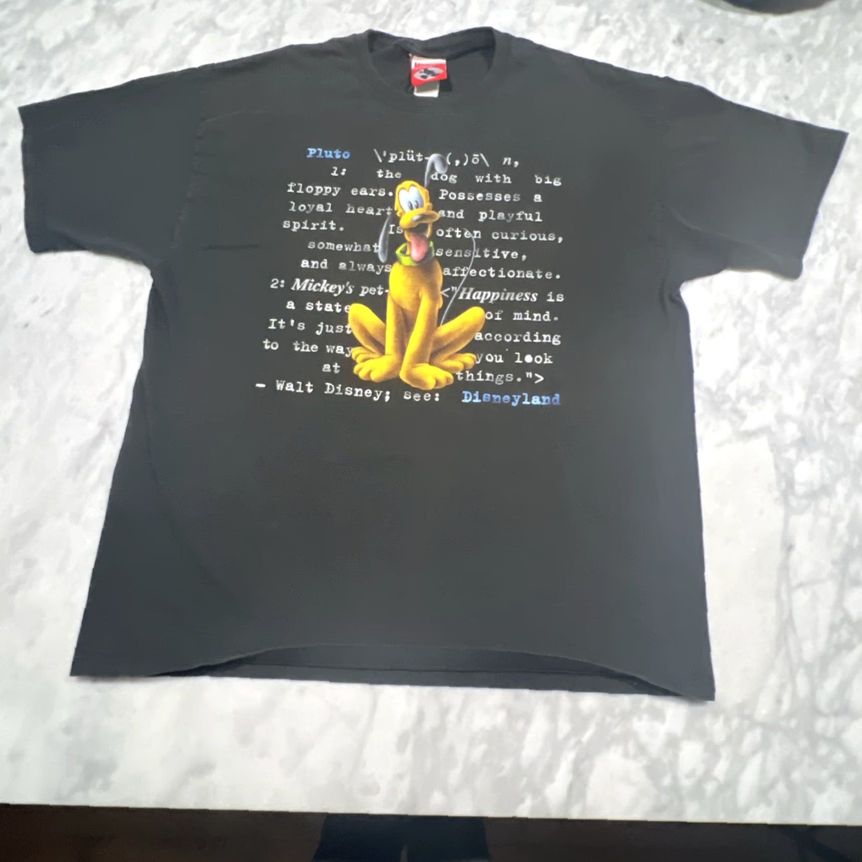 Disney Disney Pluto T-Shirt Men’s Large Cartoon Graphics Black 90s Disney Character Mickey Inc Size US L / EU 52-54 / 3 - 4 Thumbnail