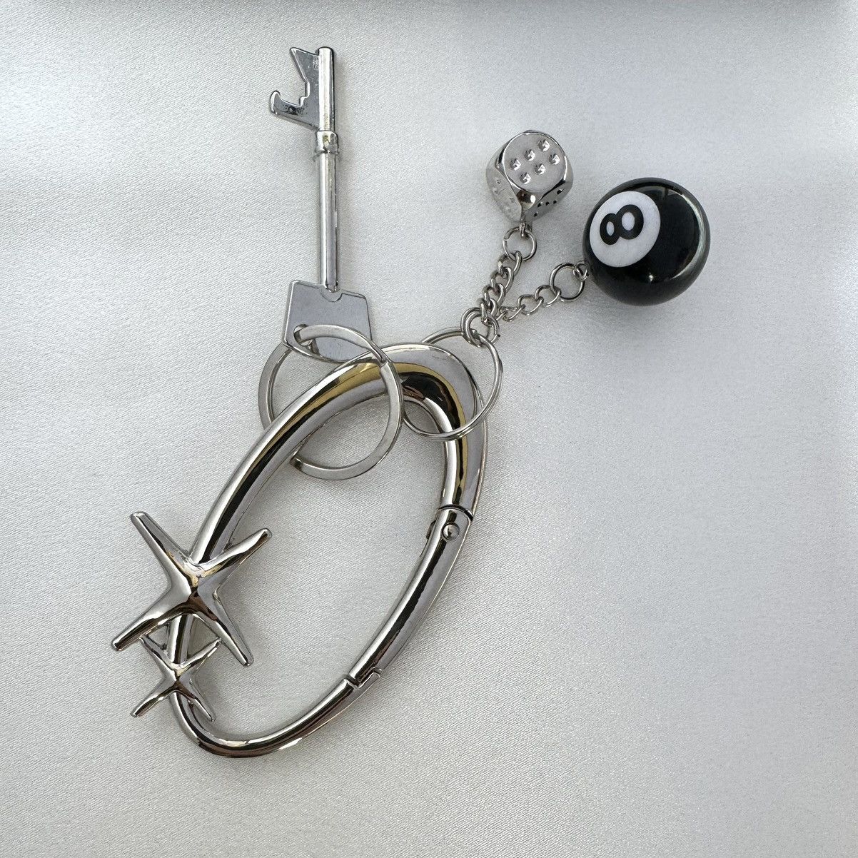 Other 8 Ball Keychain Key Ring Car Key Pants Chain for Men Women Size ONE SIZE - 3 Thumbnail