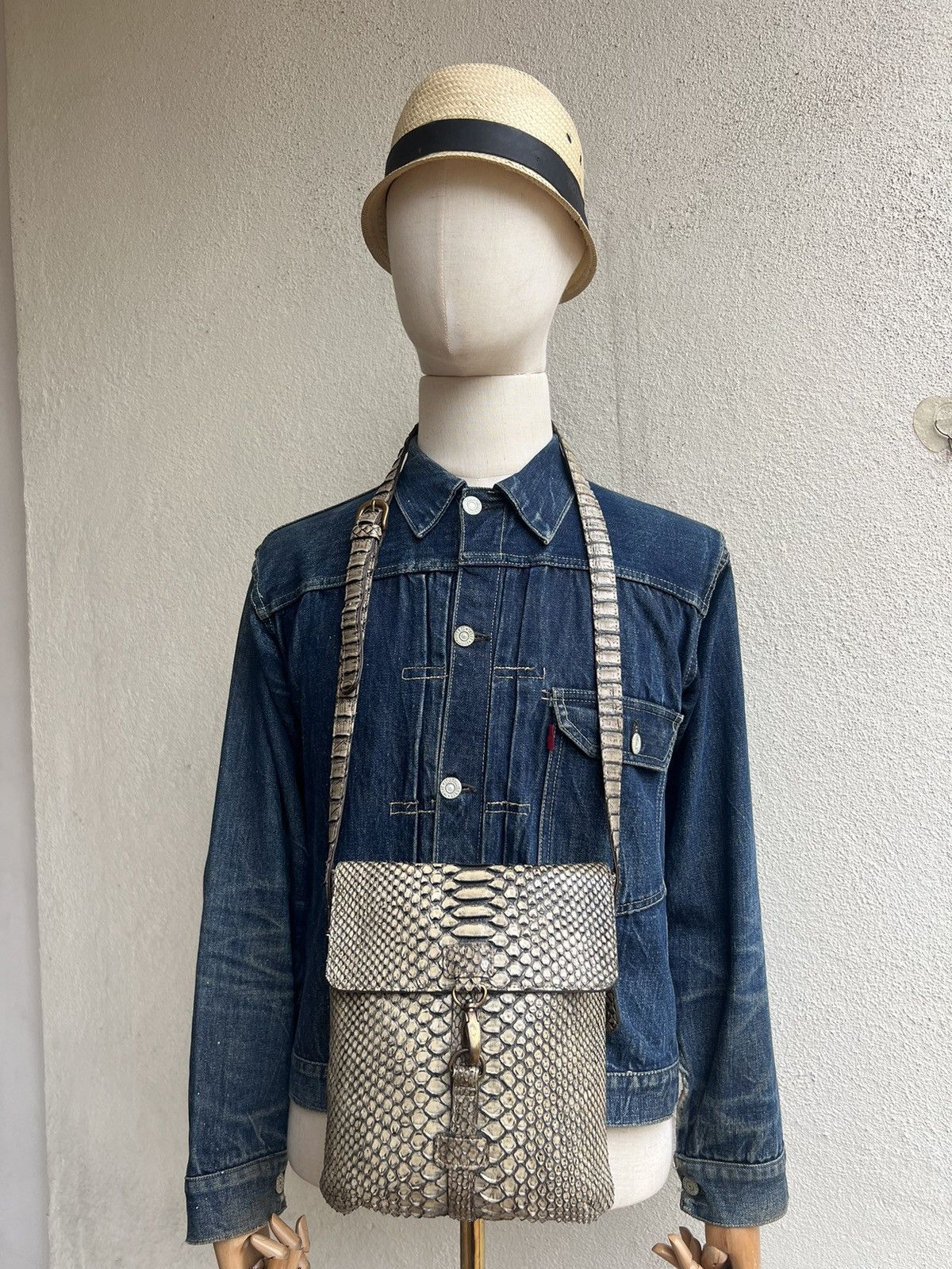 Leather Vintage Vin Donn Japan Python Snake Skin Leather Bag Sling Size ONE SIZE - 7 Thumbnail