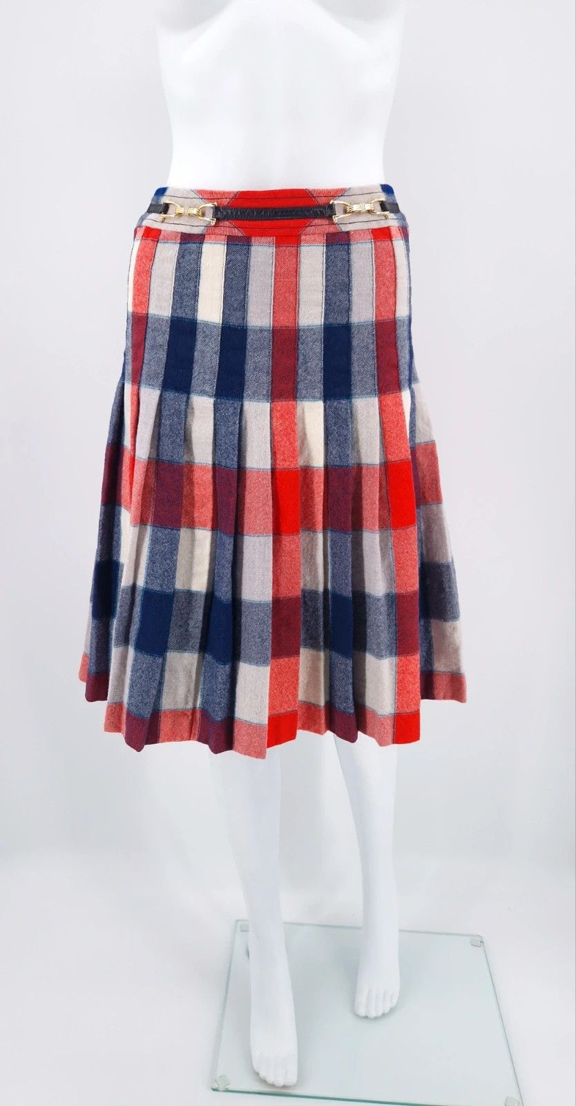 Celine Celine Vintage Horsebit Pleated Skirt Size 27" / US 4 / IT 40 - 3 Thumbnail
